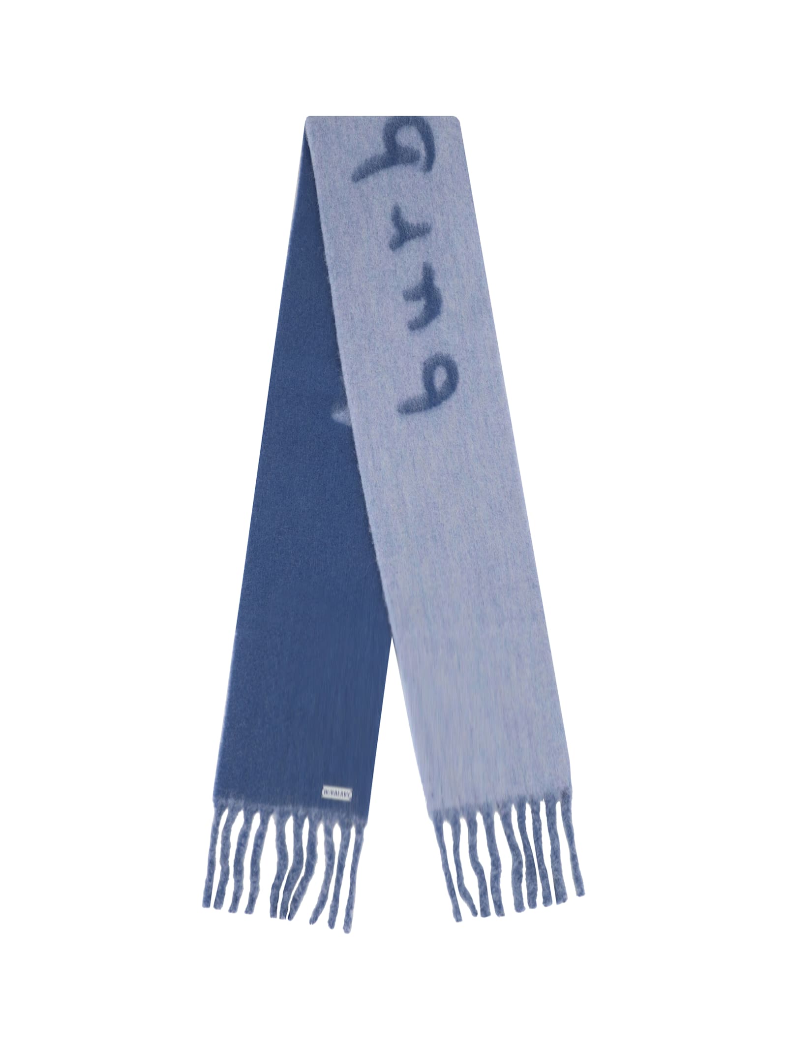 Shop Burberry Scarf In Blue