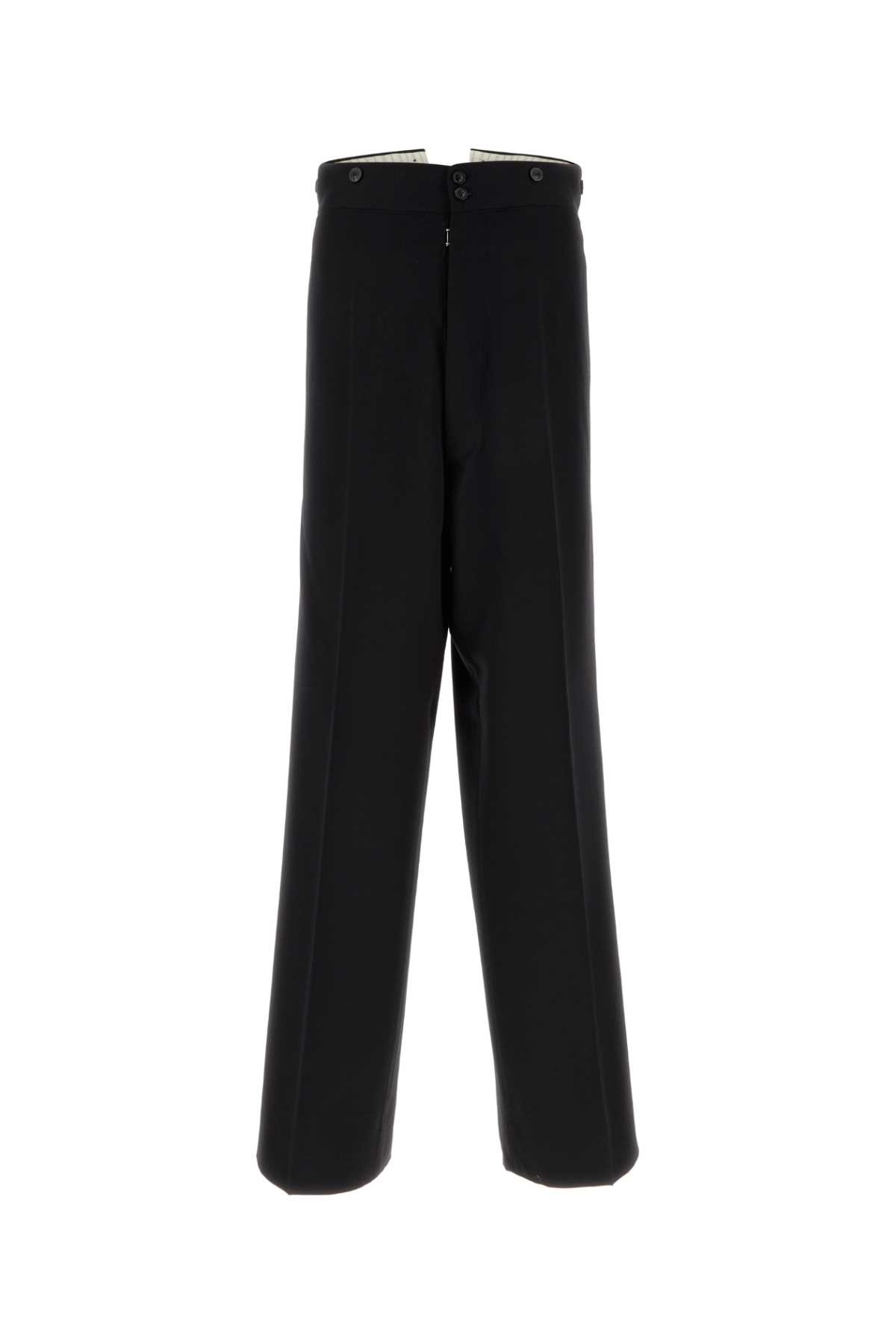 Shop Maison Margiela Black Wool Pant