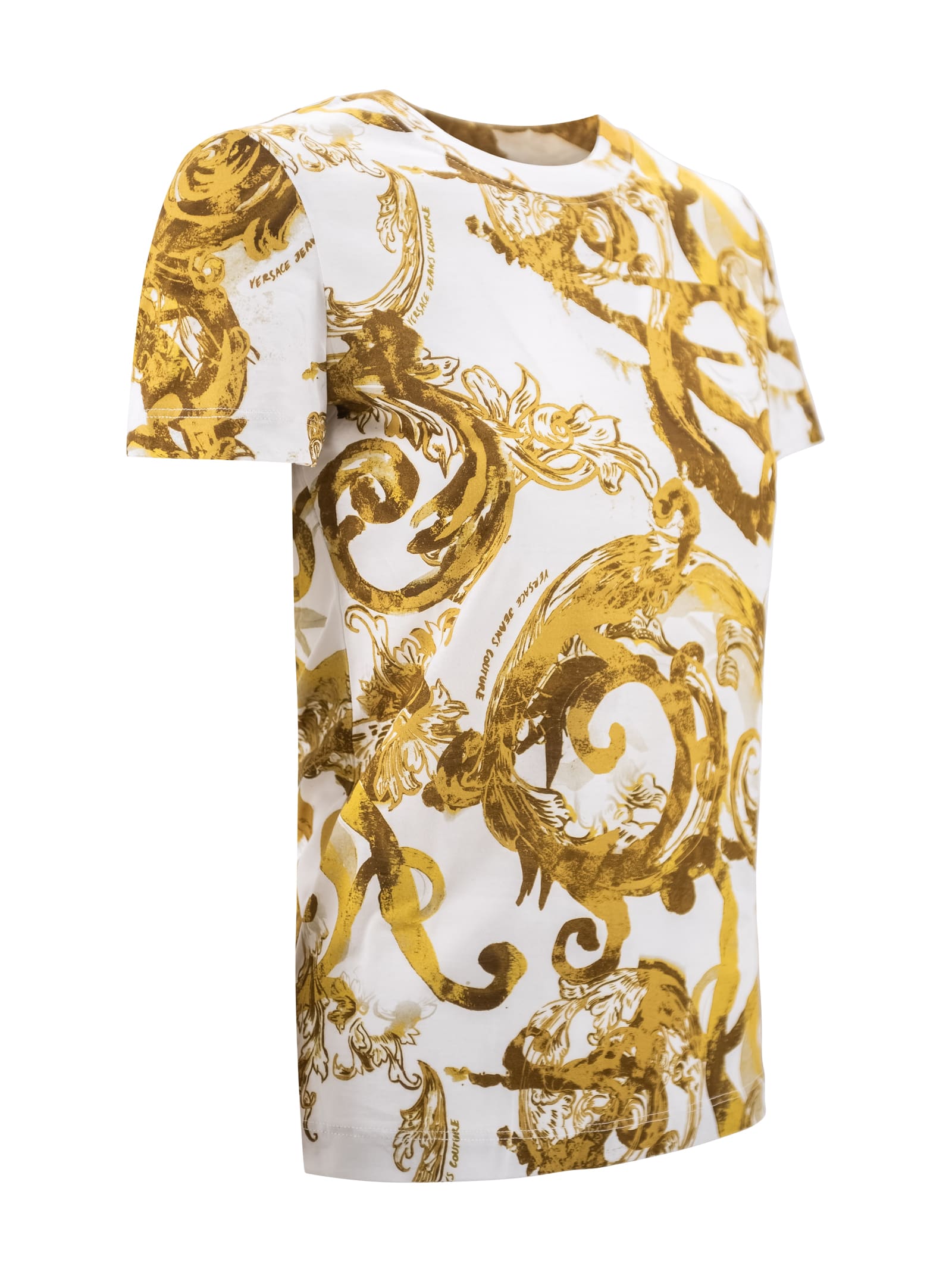 Shop Versace Jeans Couture Couture Cotton T-shirt In Baroque