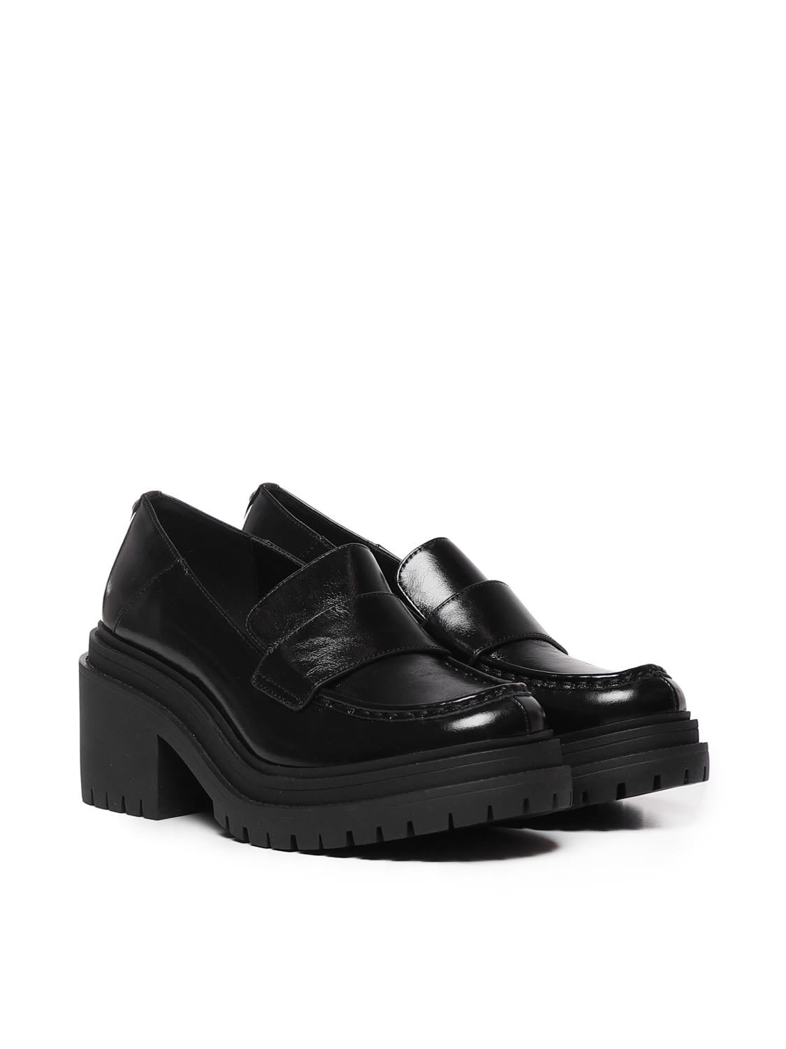 Shop Michael Michael Kors Loafers With Heel In Black