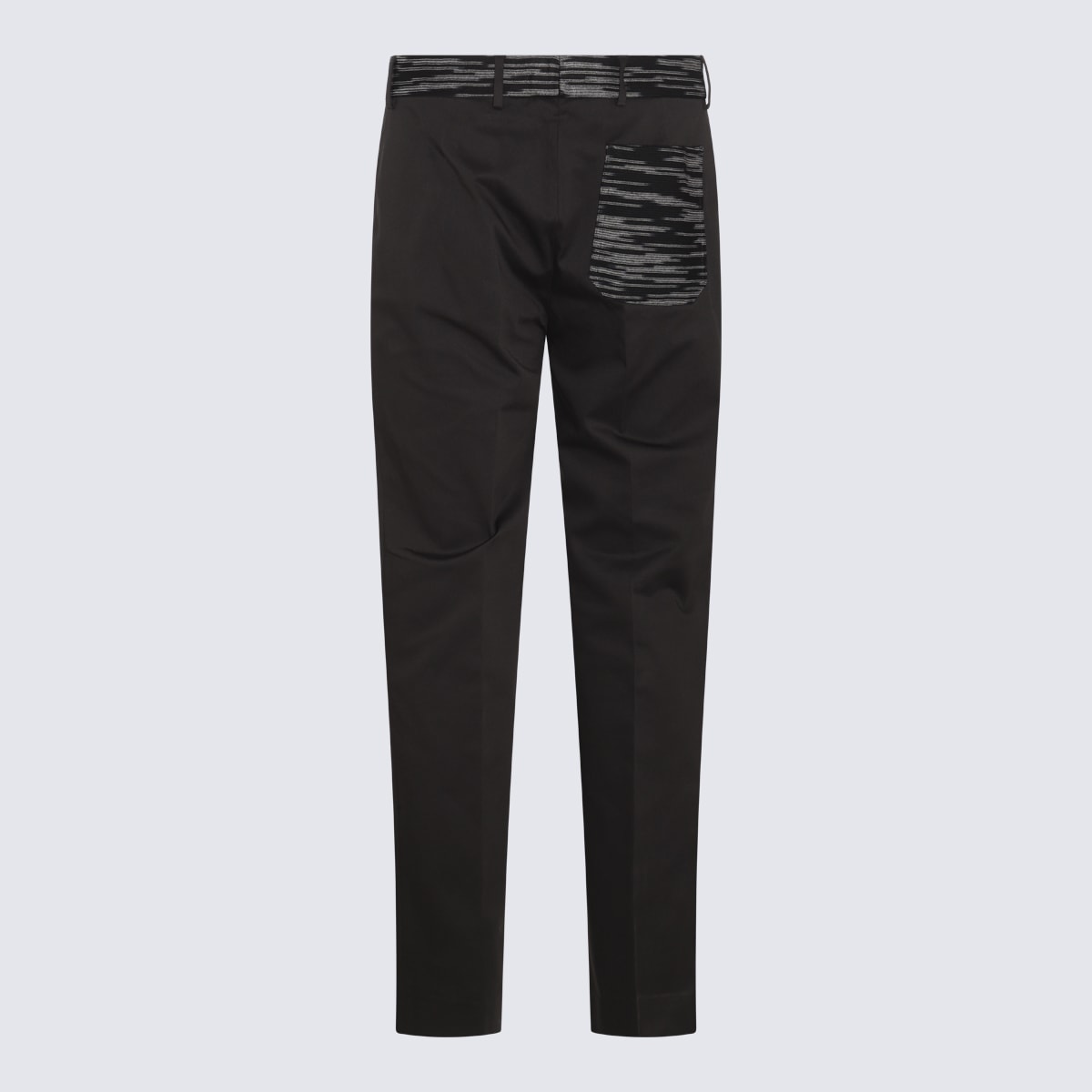 Shop Missoni Black Cotton Stretch Pants