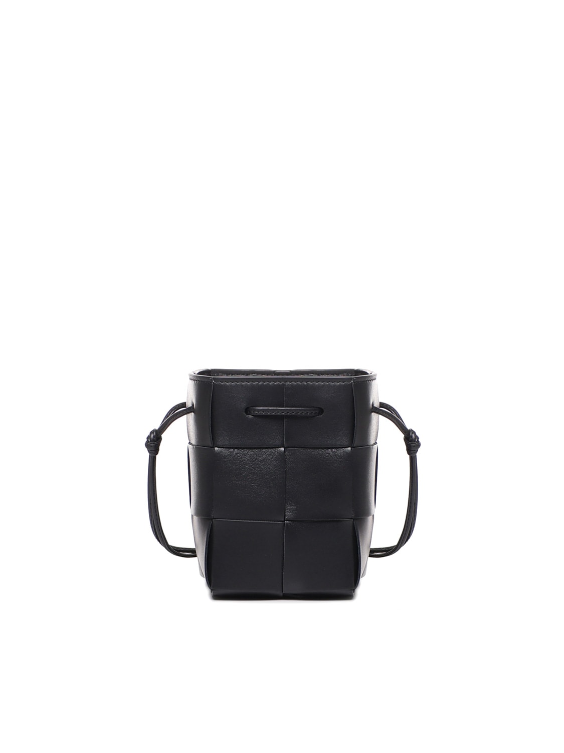 Shop Bottega Veneta Cassette Mini Bucket Bag In Black-gold