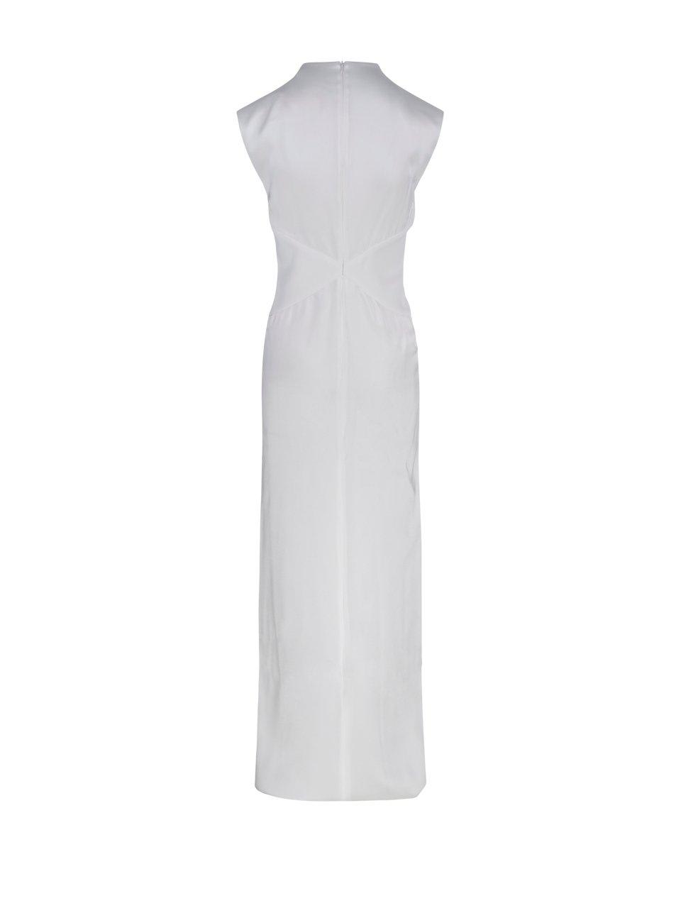 Shop Max Mara Pilard V-neck Sleeveless Dress In White