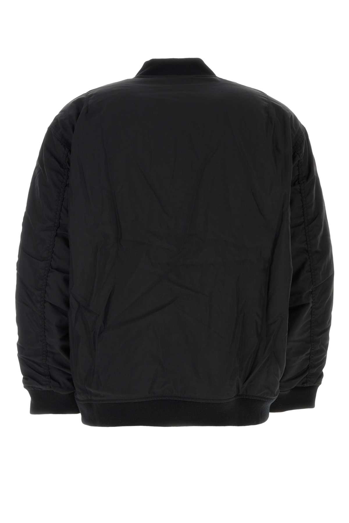 Shop Ambush Black Polyester Bomber Jacket In Tapshoen