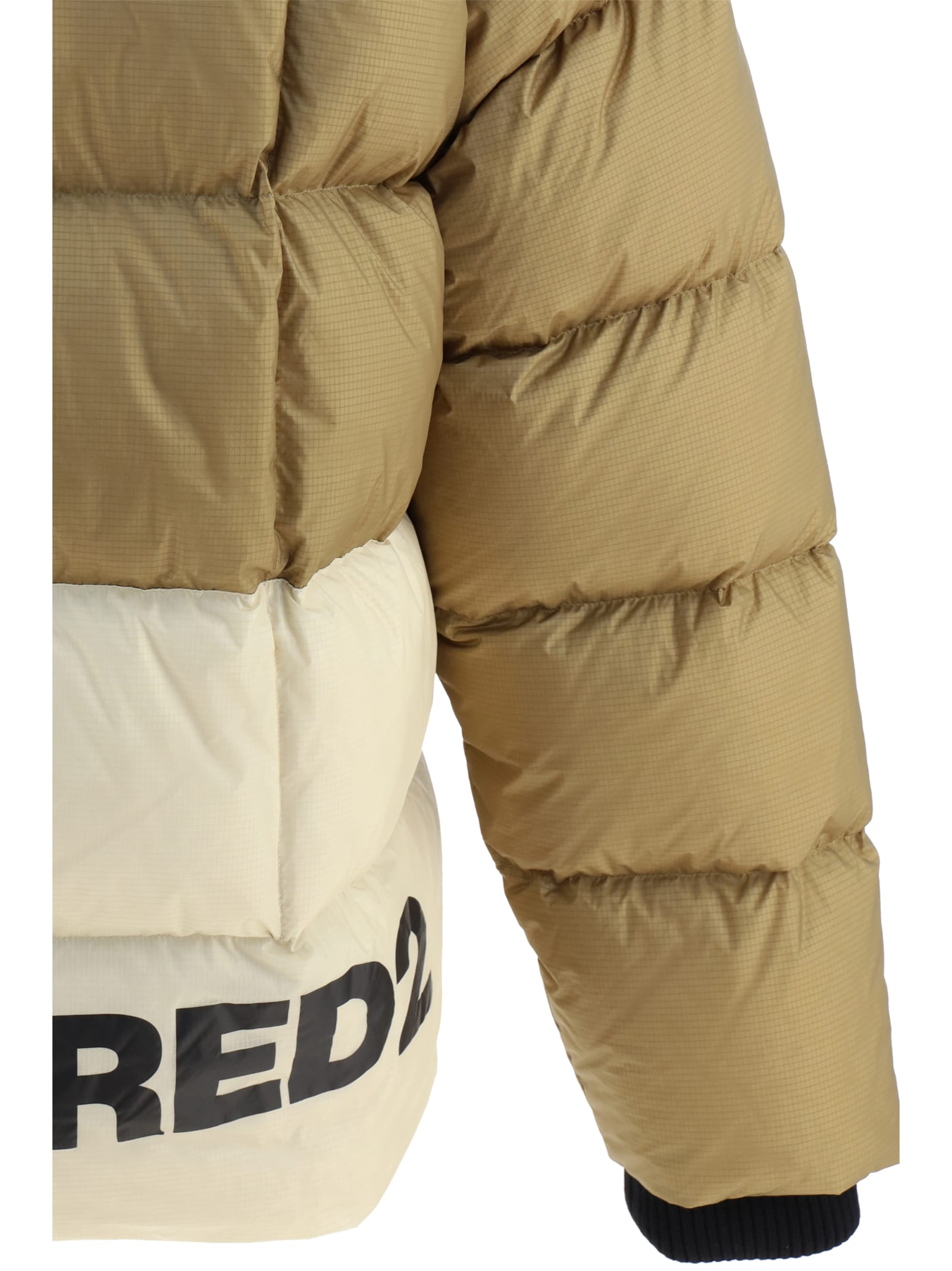 DSQUARED2 KABAN HOODED TECHNO FABRIC DOWN JACKET
