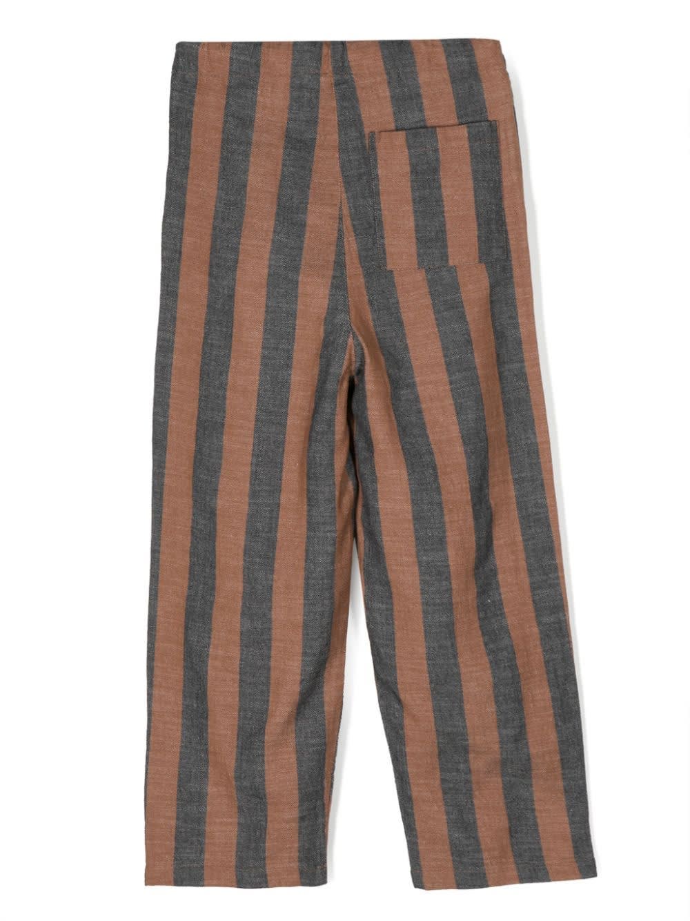 Shop Zhoe &amp; Tobiah Striped Trousers In Gray