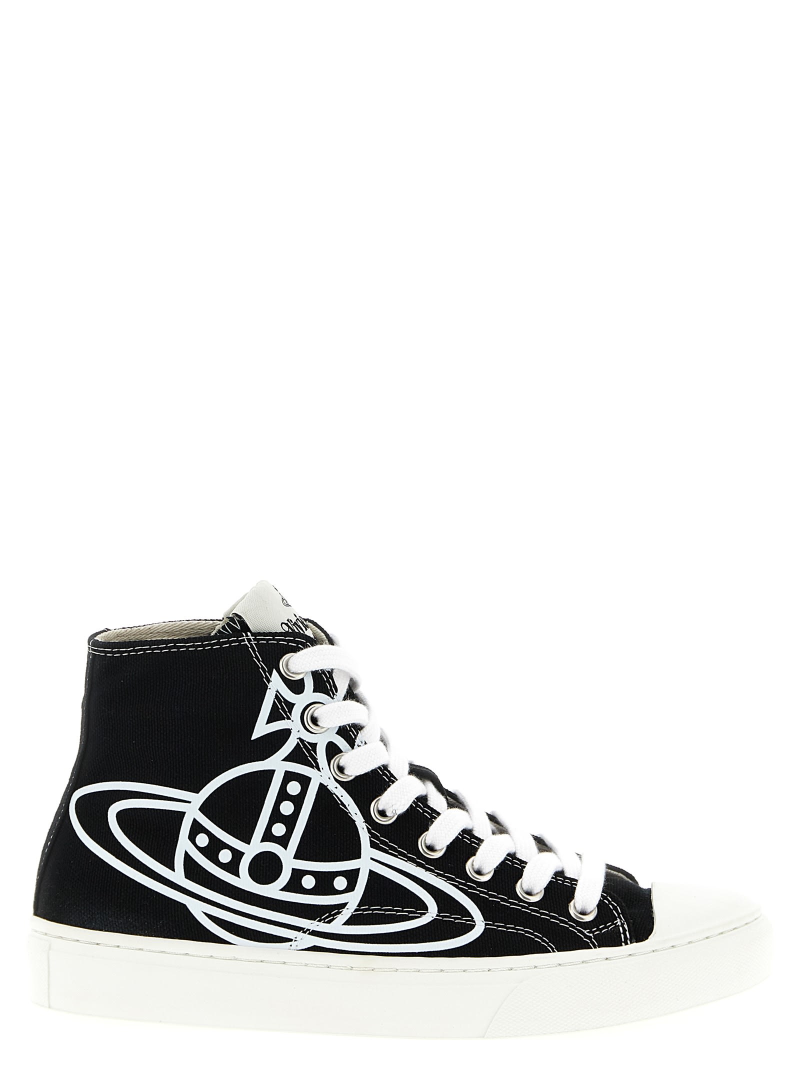 Vivienne Westwood High-top Sneakers With Graphic Emblem And Textured Sole In Multi