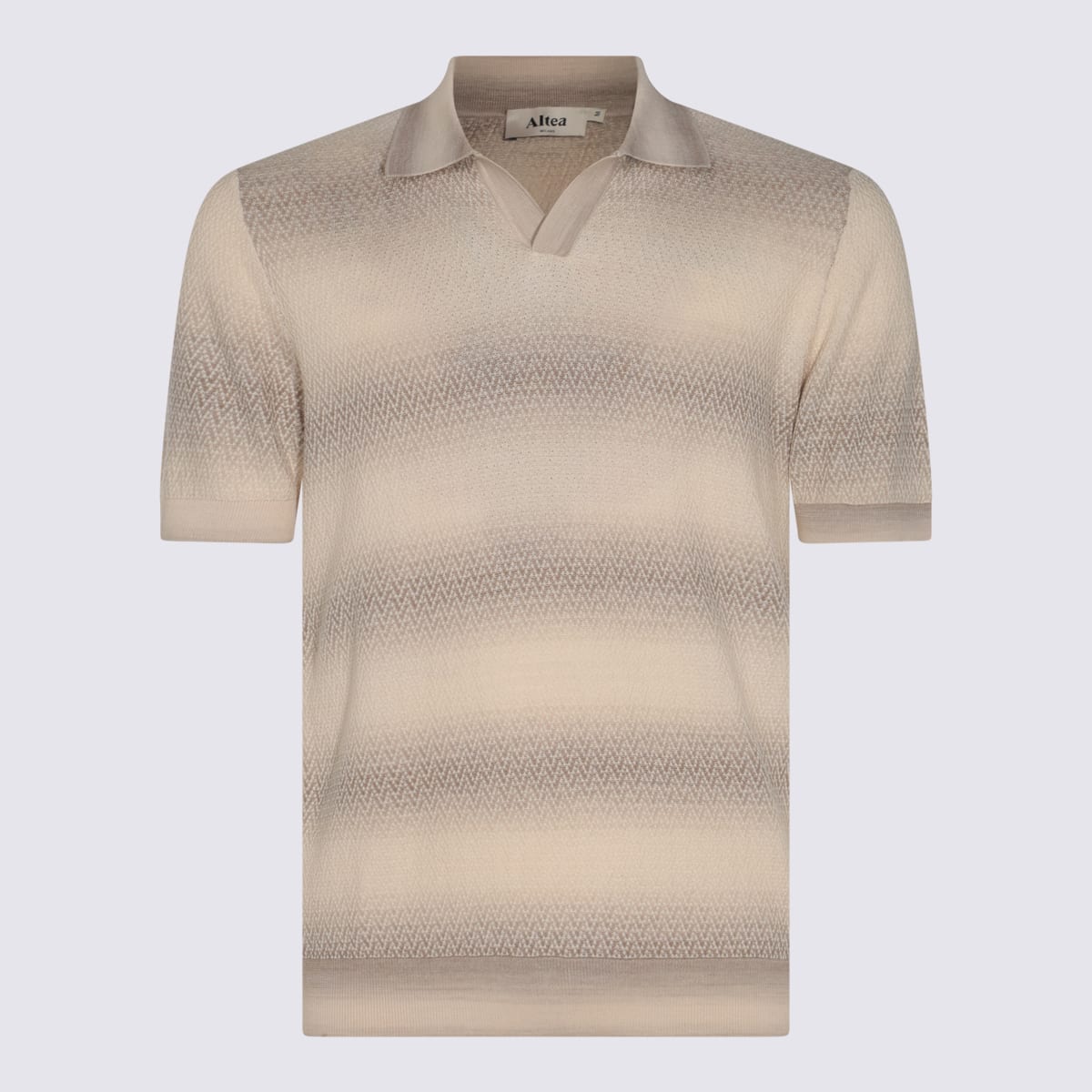 Beige Cotton Polo Shirt