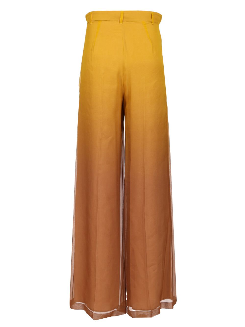 Max Mara Baffo Silk Trousers With Shaded Effect