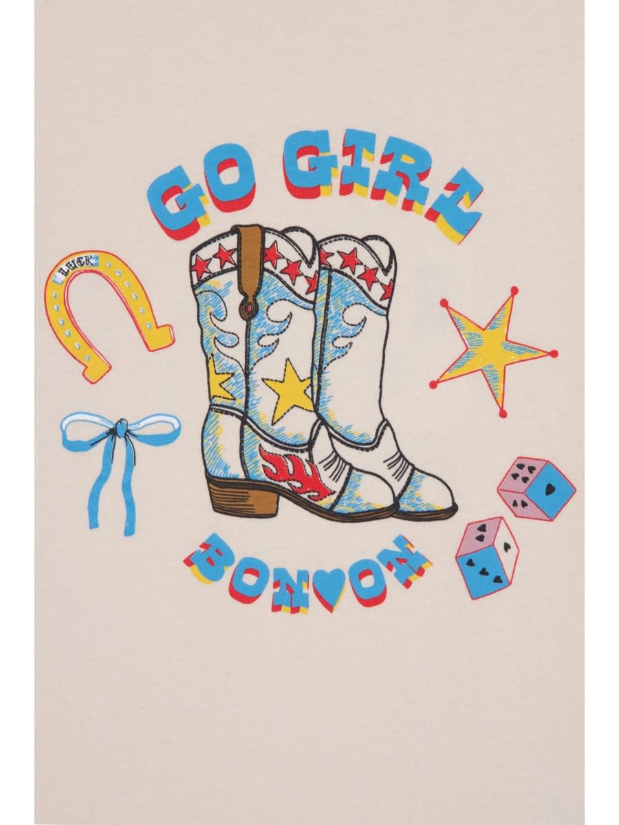 Bonton Go Girl T-shirt In Neutral