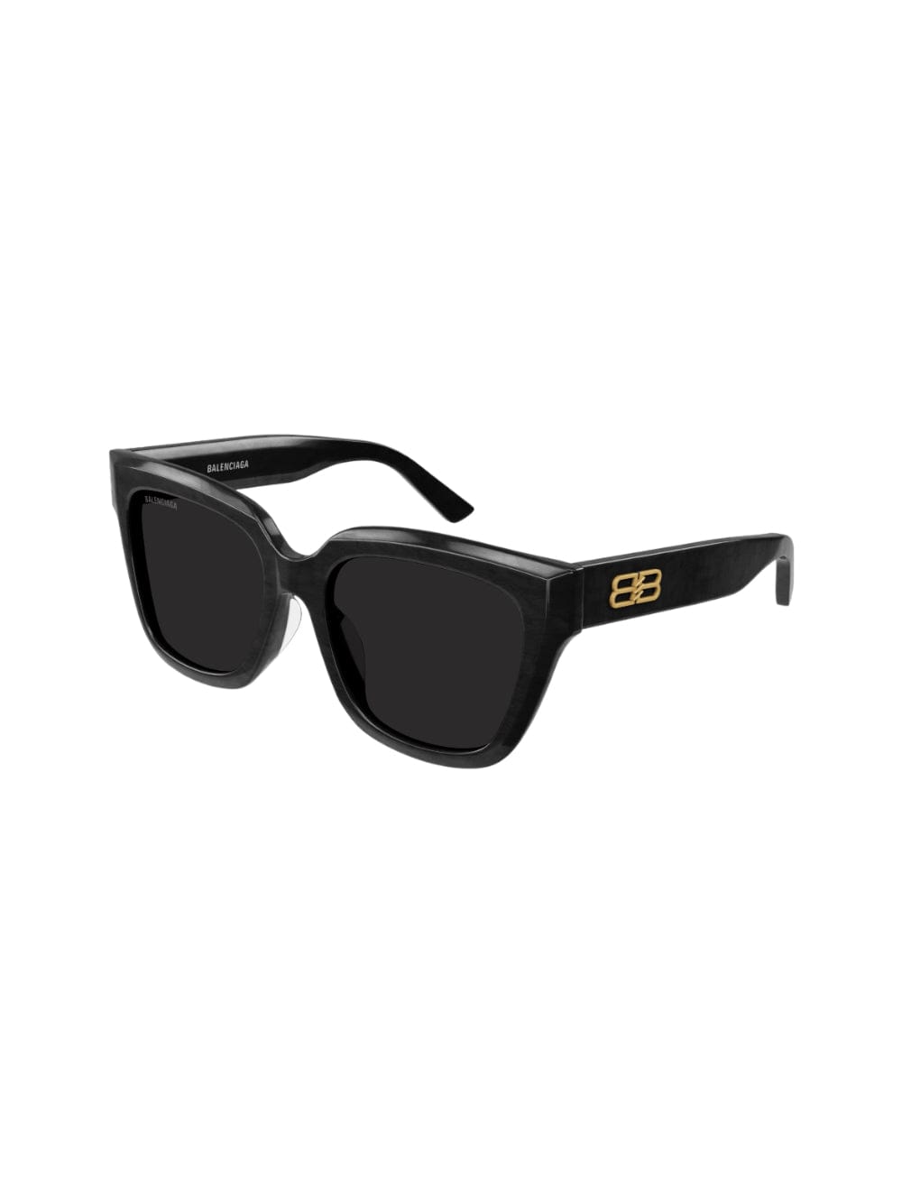Balenciaga Bb0237 - Black Scratched Sunglasses