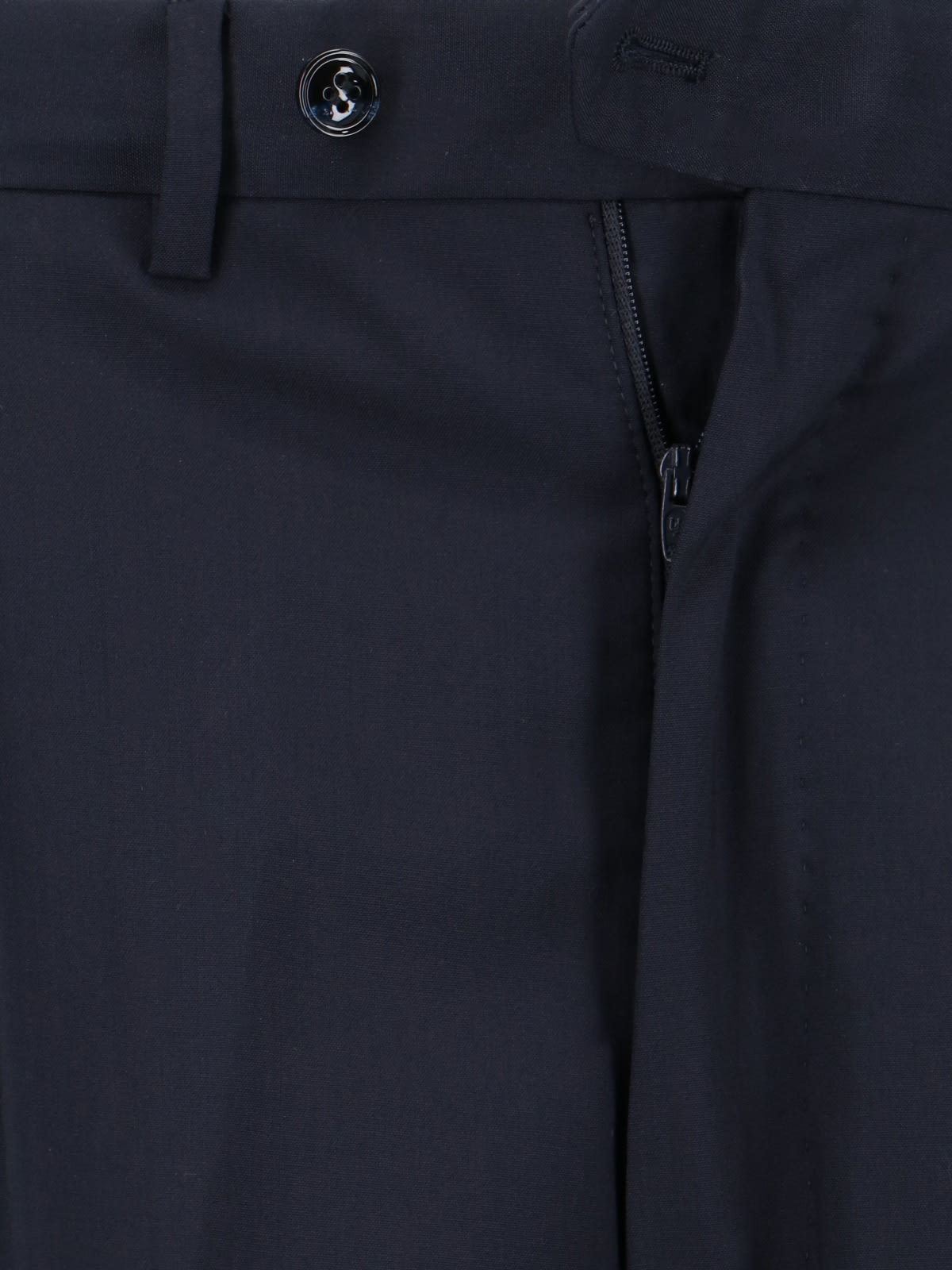 Shop Giorgio Armani Virgin Wool Straight Pants In Blue