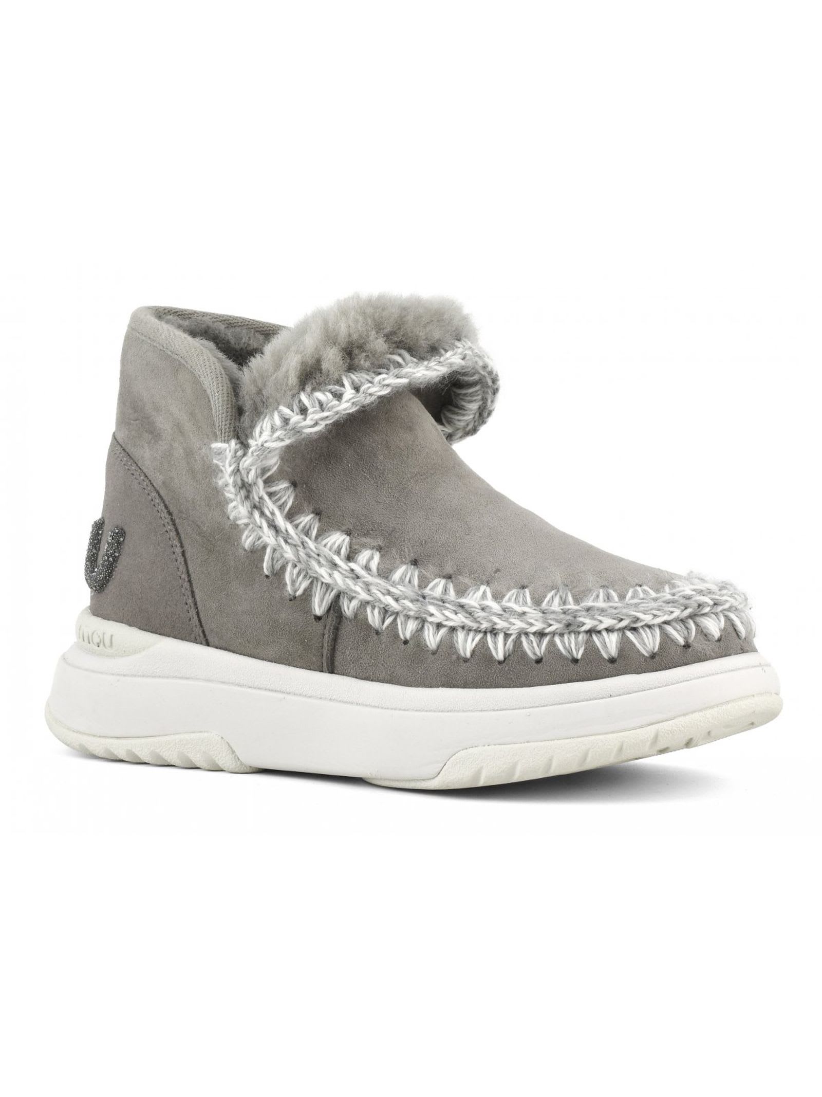 MOU ESKIMO JOGGER IN GREY SHEEPSKIN 