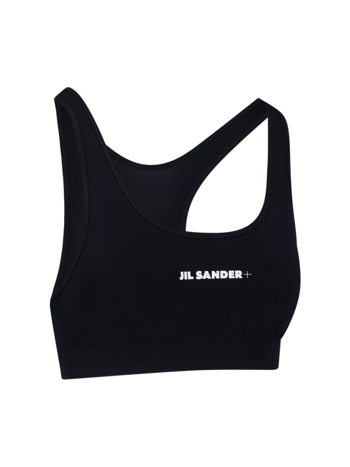 Jil Sander Logo Tech Sports Bra Top In Black