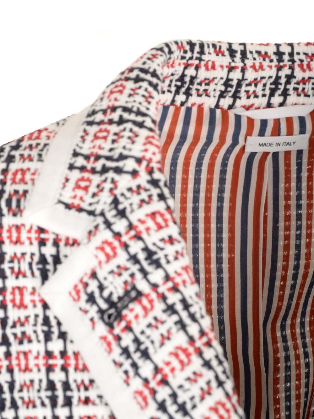 Thom Browne Check-pattern Buttoned Tweed Jacket In Multicolour