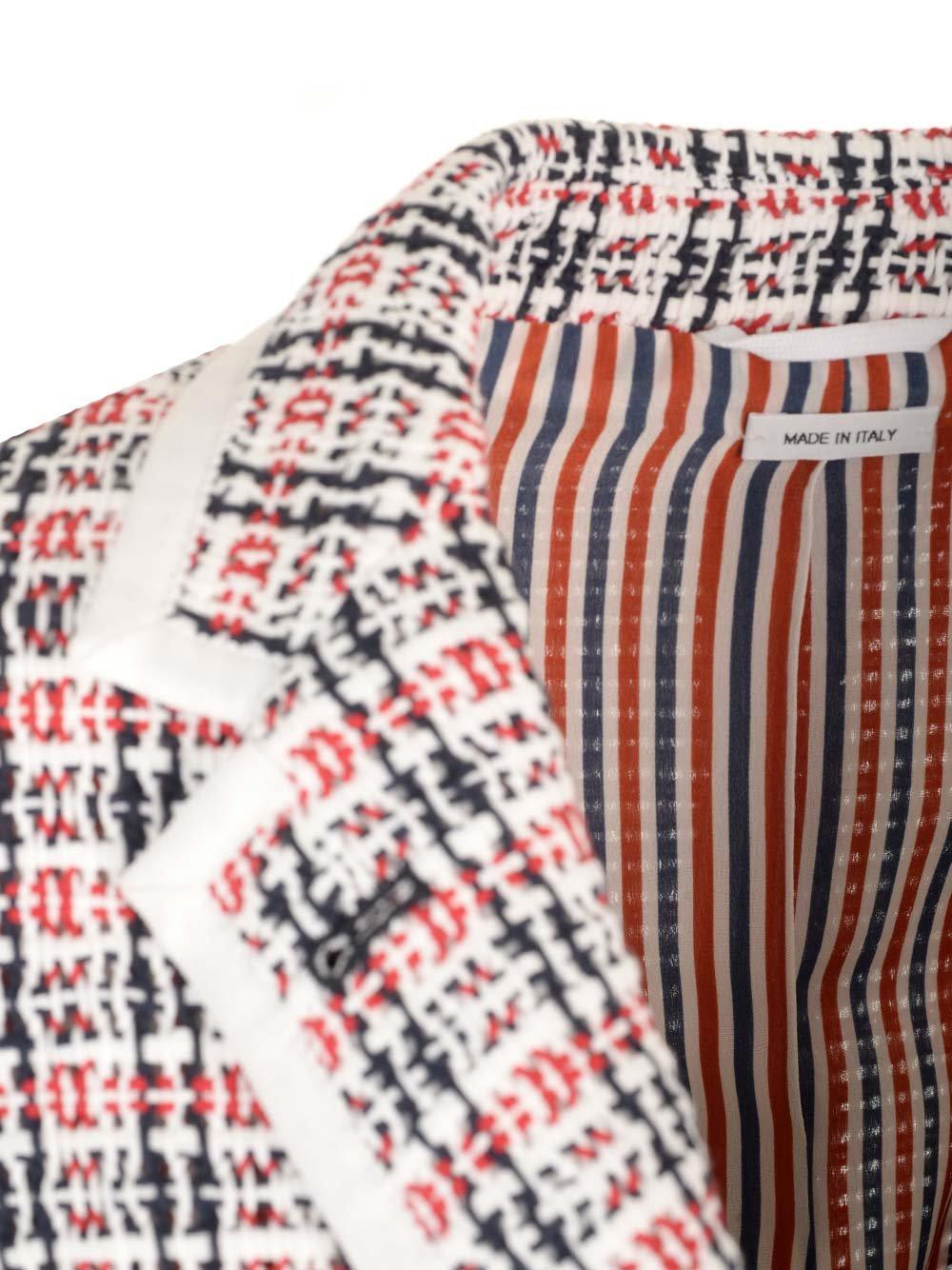 Shop Thom Browne Check-pattern Buttoned Tweed Jacket In Multicolour