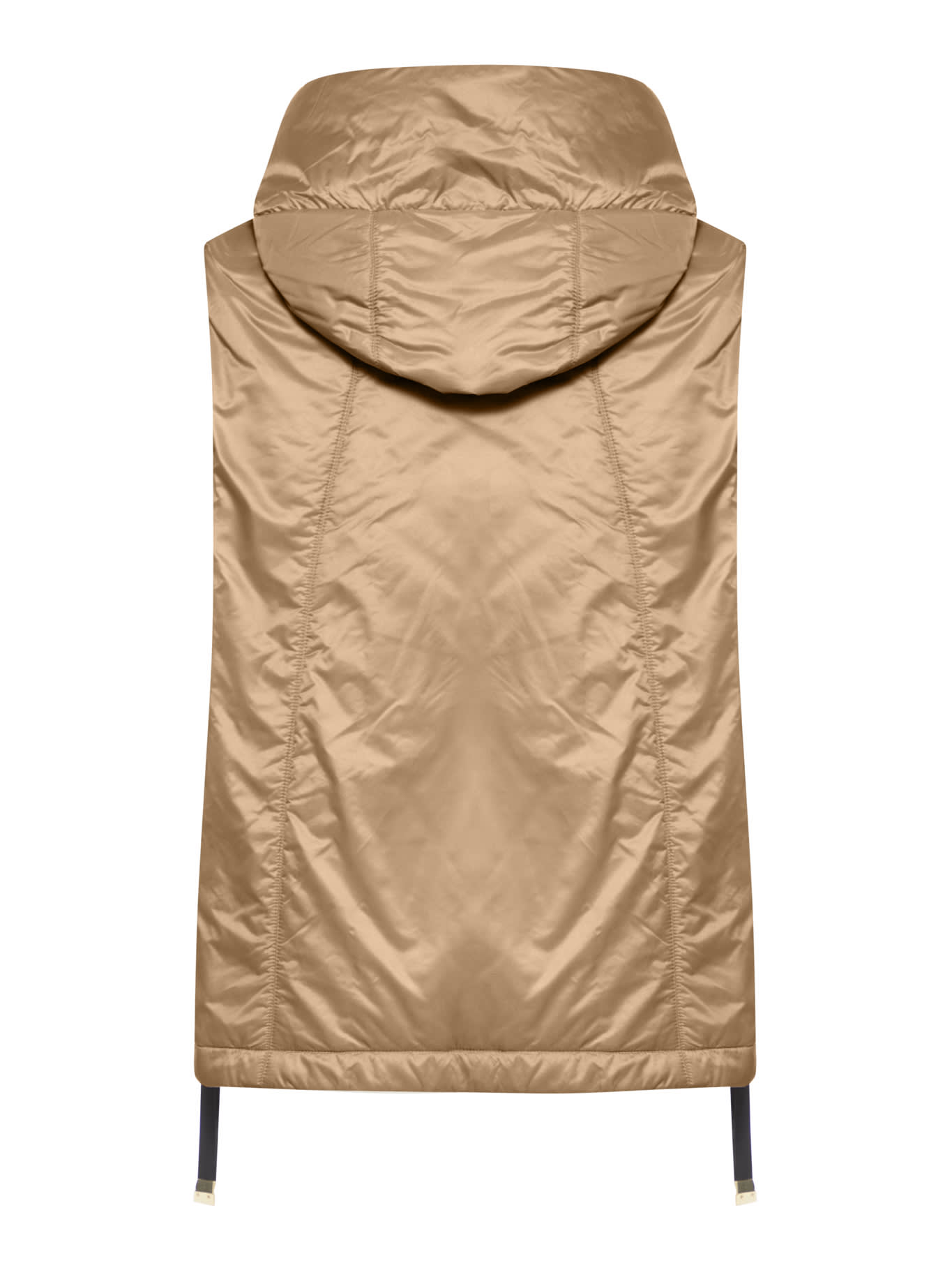 Shop Max Mara The Cube Greengo Vest In Polyester In Caramel