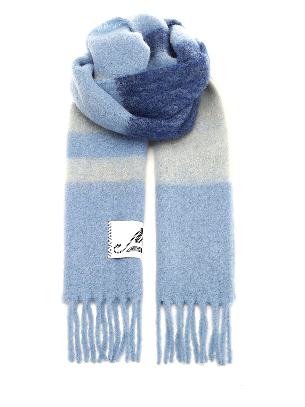 Shop Marni Wool Scarf In Light Blue