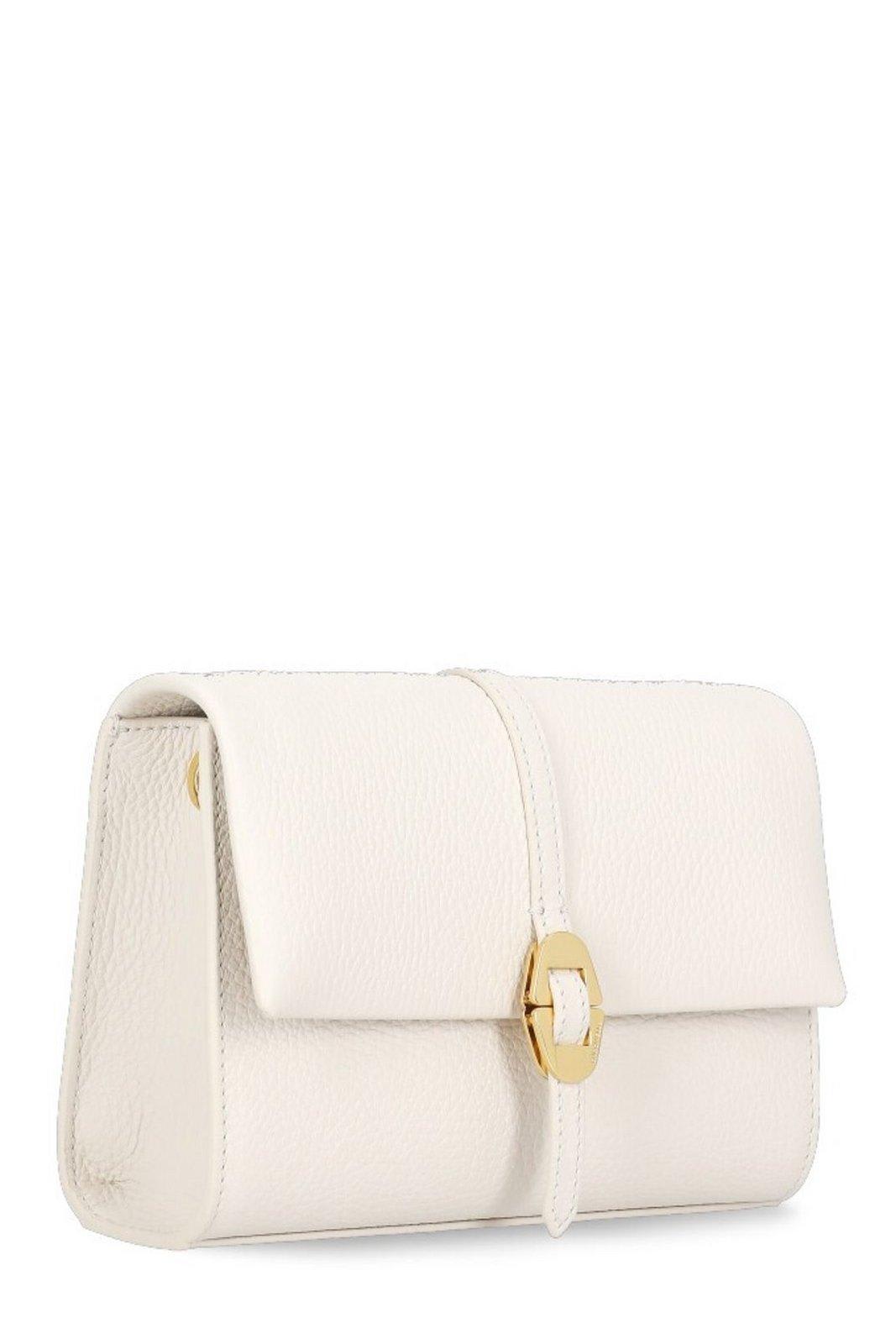 Shop Coccinelle Dorian Logo Stamp Crossbody Bag In Ice