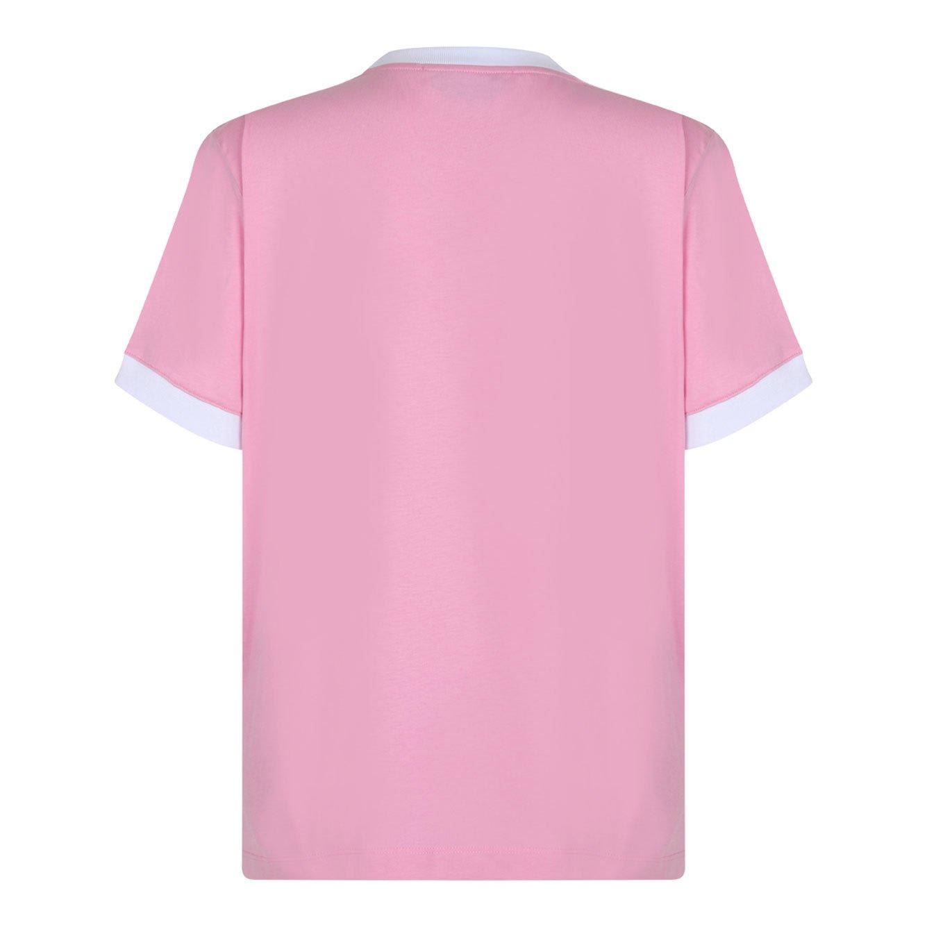 Msgm "sailor Kitten" Print T-shirt In Pink