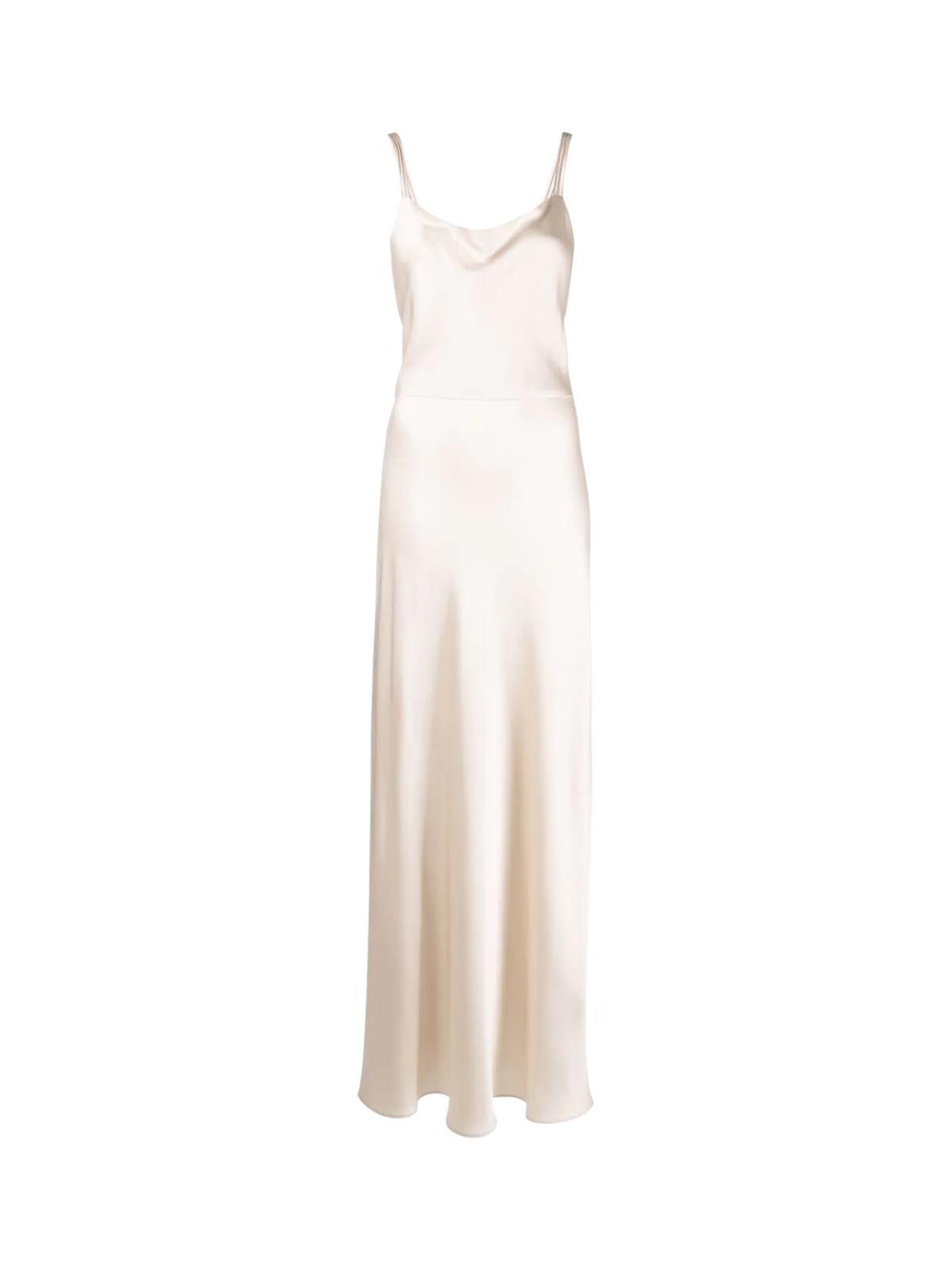 Antonelli Thin Strap Long Dress With Cut On Breast