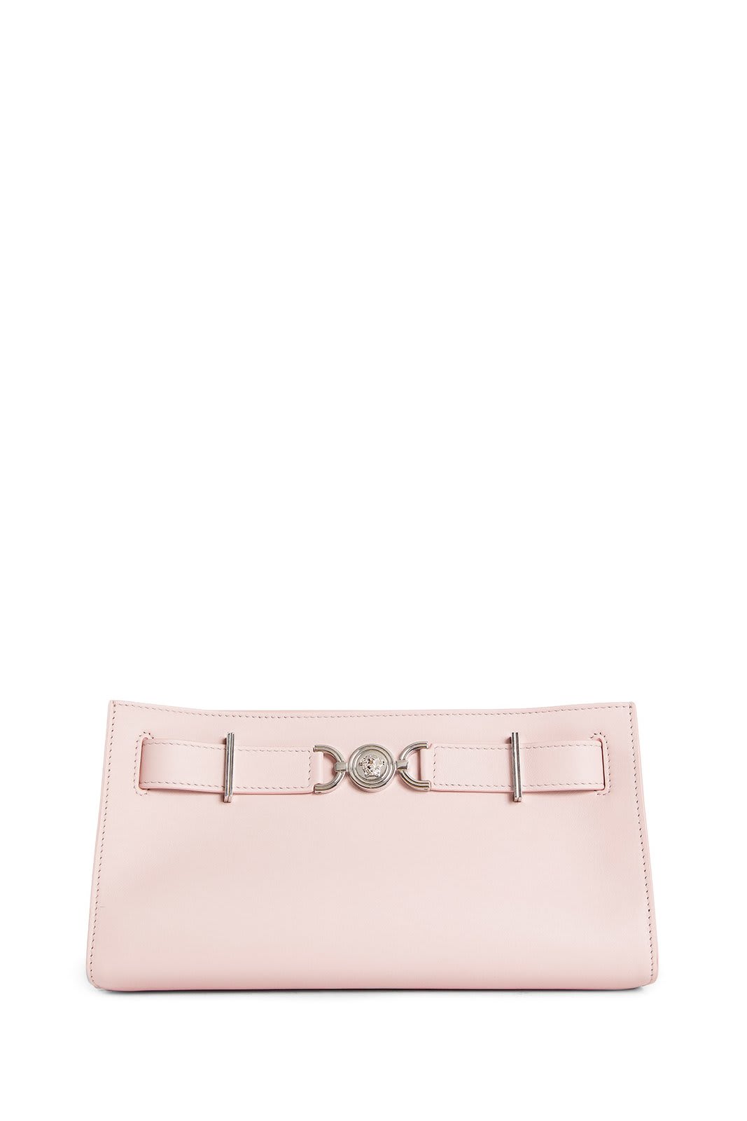 Shop Versace Medusa 95 Chain-linked Clutch Bag In Dusty Rose