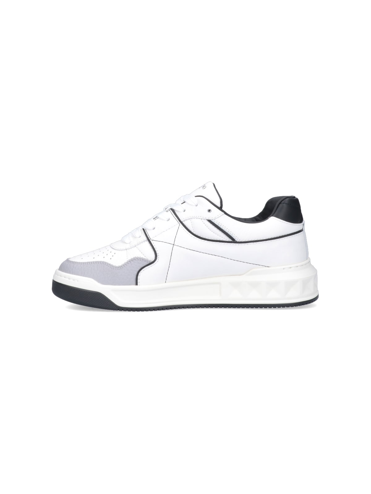 Valentino Garavani Multicolor Nappa Leather One Stud Sneakers In White