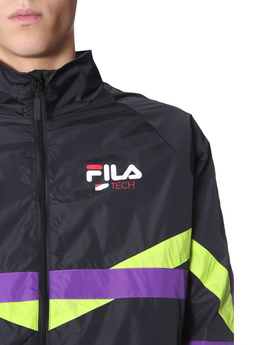 Shop Fila Track Sweatshirt With Zip In Black