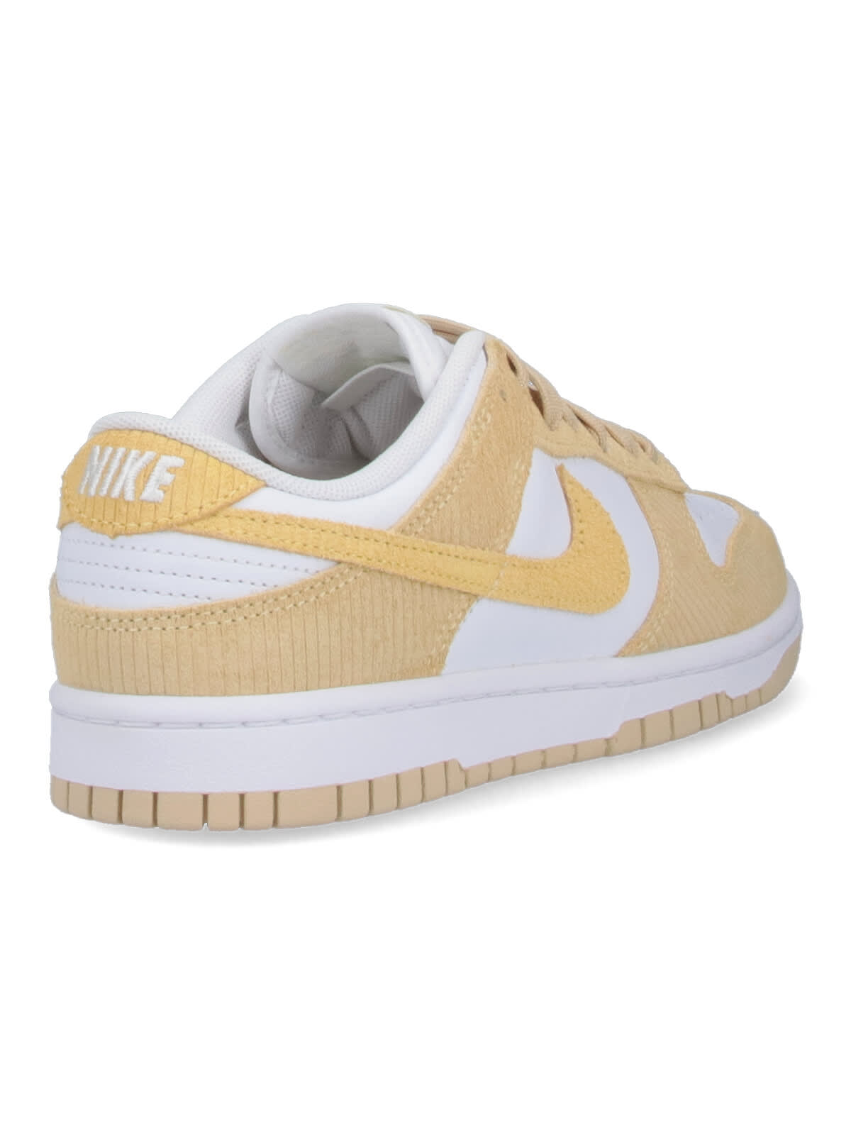 Nike Low Dunk Leather Suede Sneakers In White