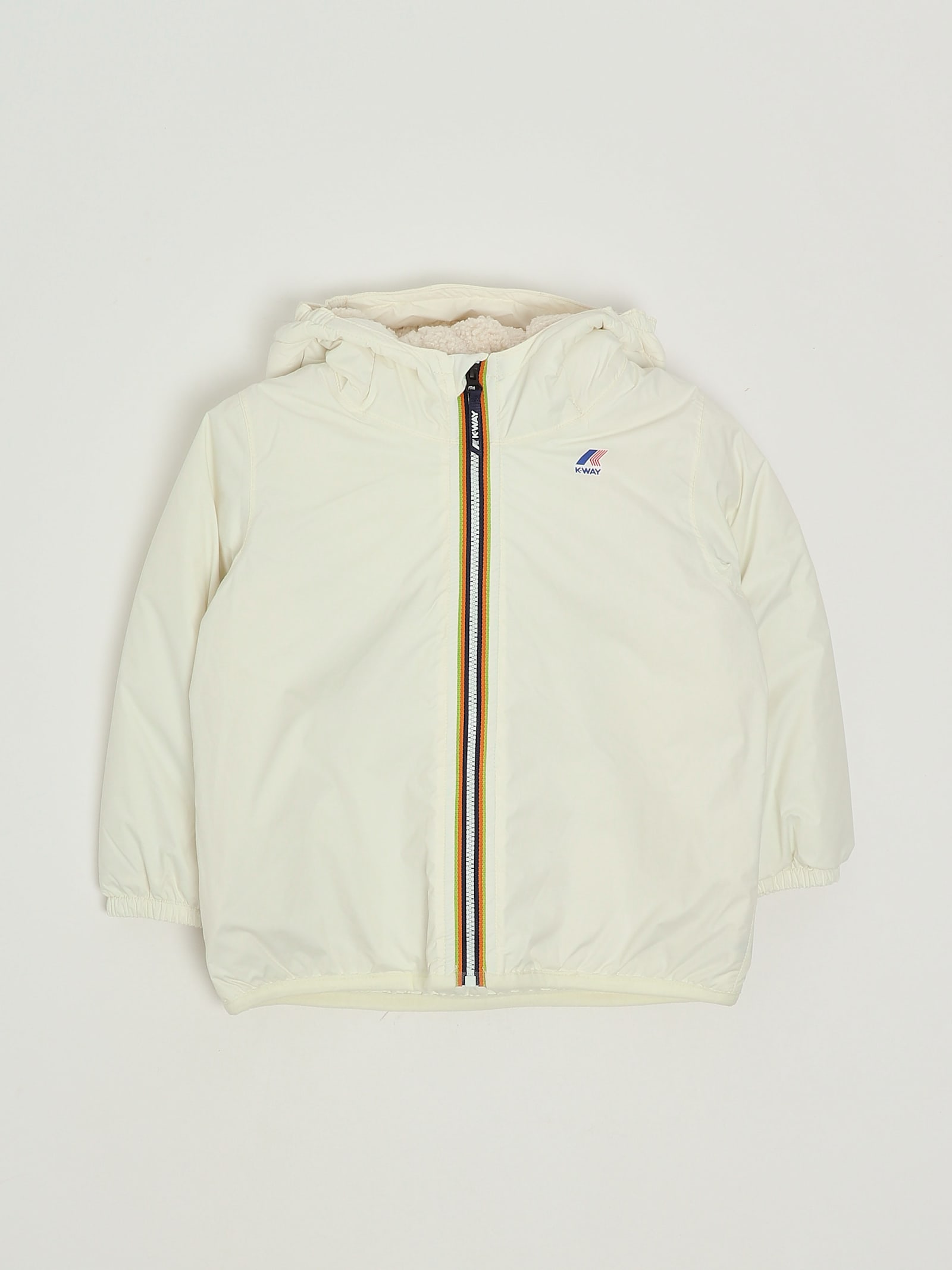 K-way Le Vrai Claudine Orsetto Jacket In White