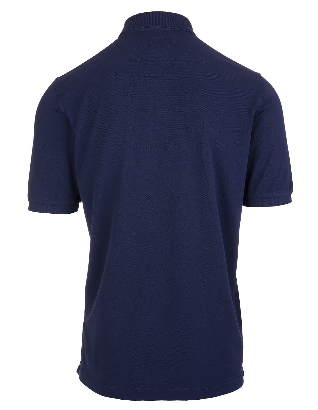 Shop Fedeli Dark Blue Polo Shirt In Light Piqué Cotton