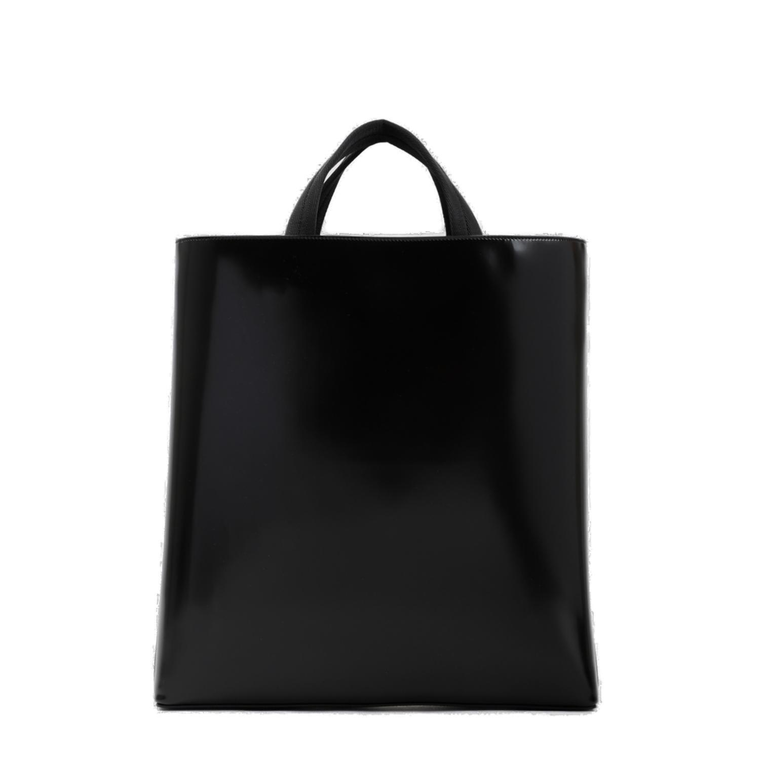 Shop Prada Logo Printed Top Handle Bag In Nero