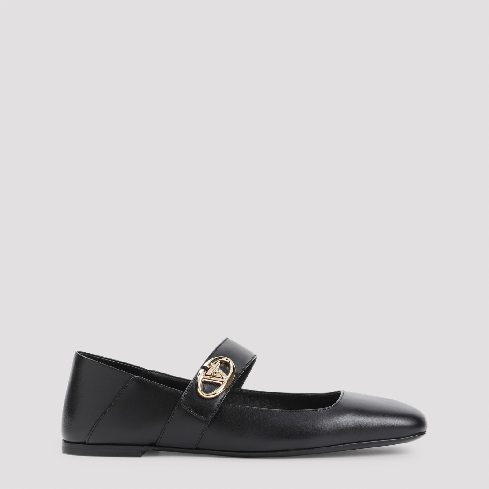 Shop Valentino Vlogo Locker Ballerinas In No Nero