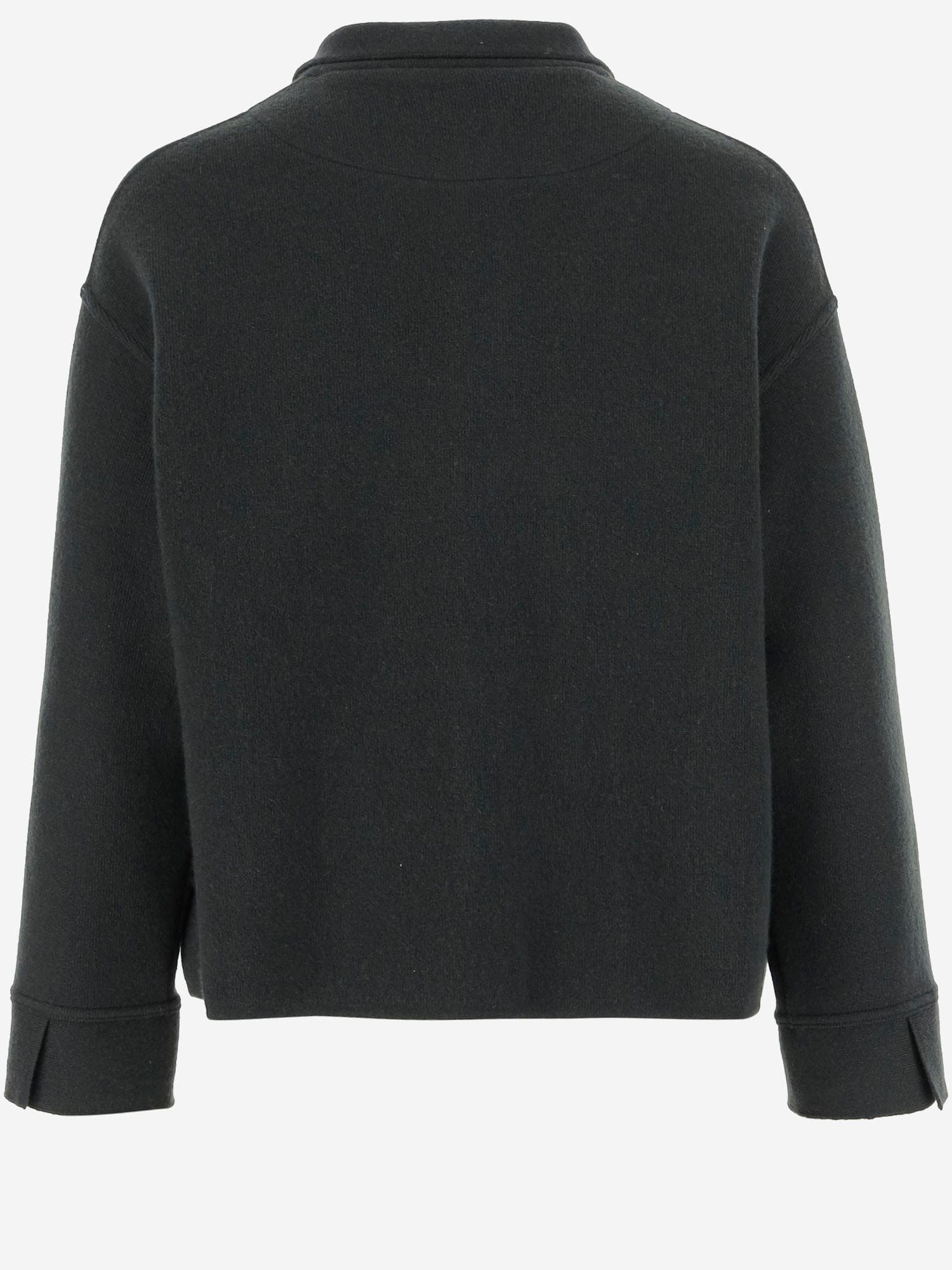 Bruno Manetti Wool Blend Jacket In Green