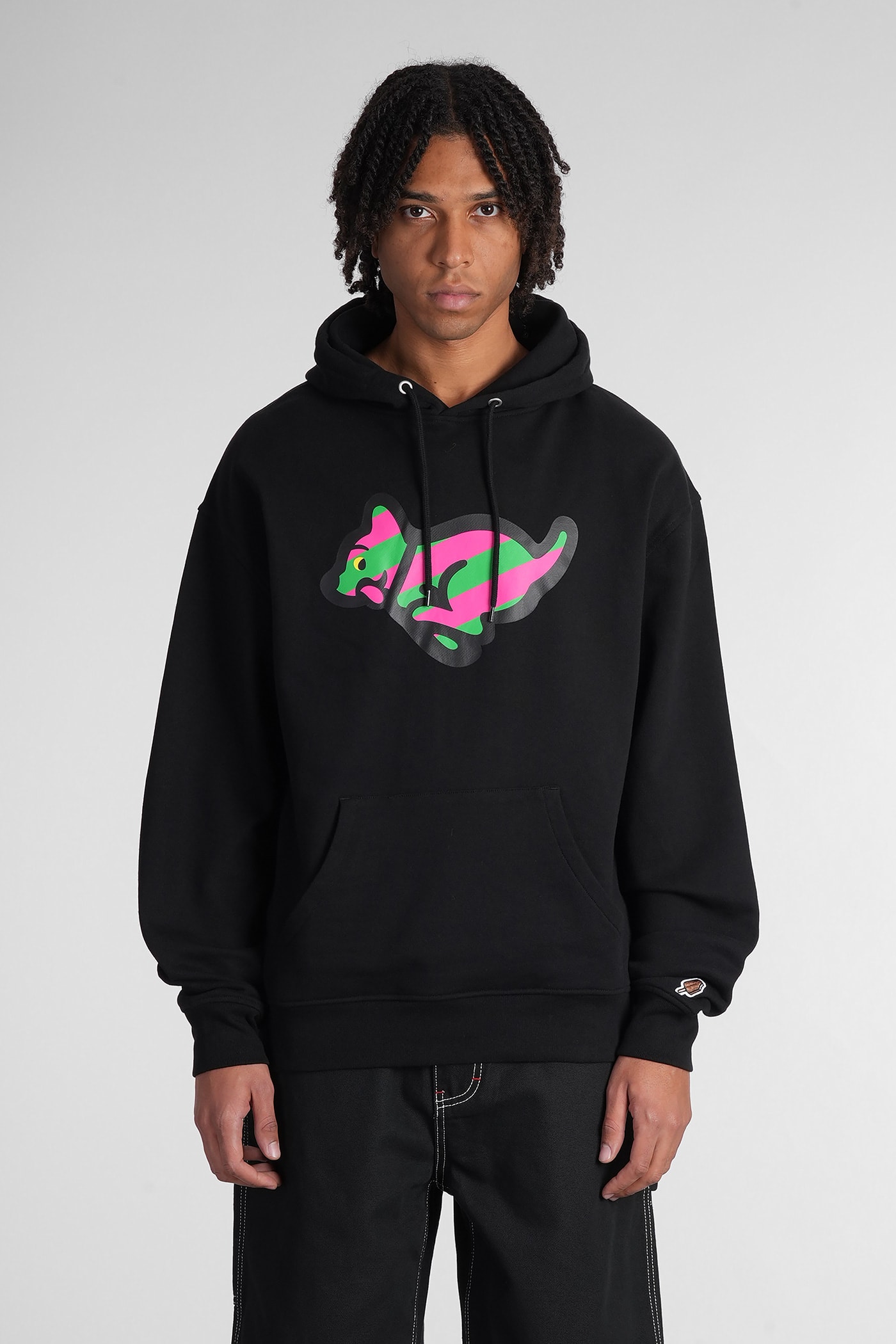 Sweatshirt In Black Cotton