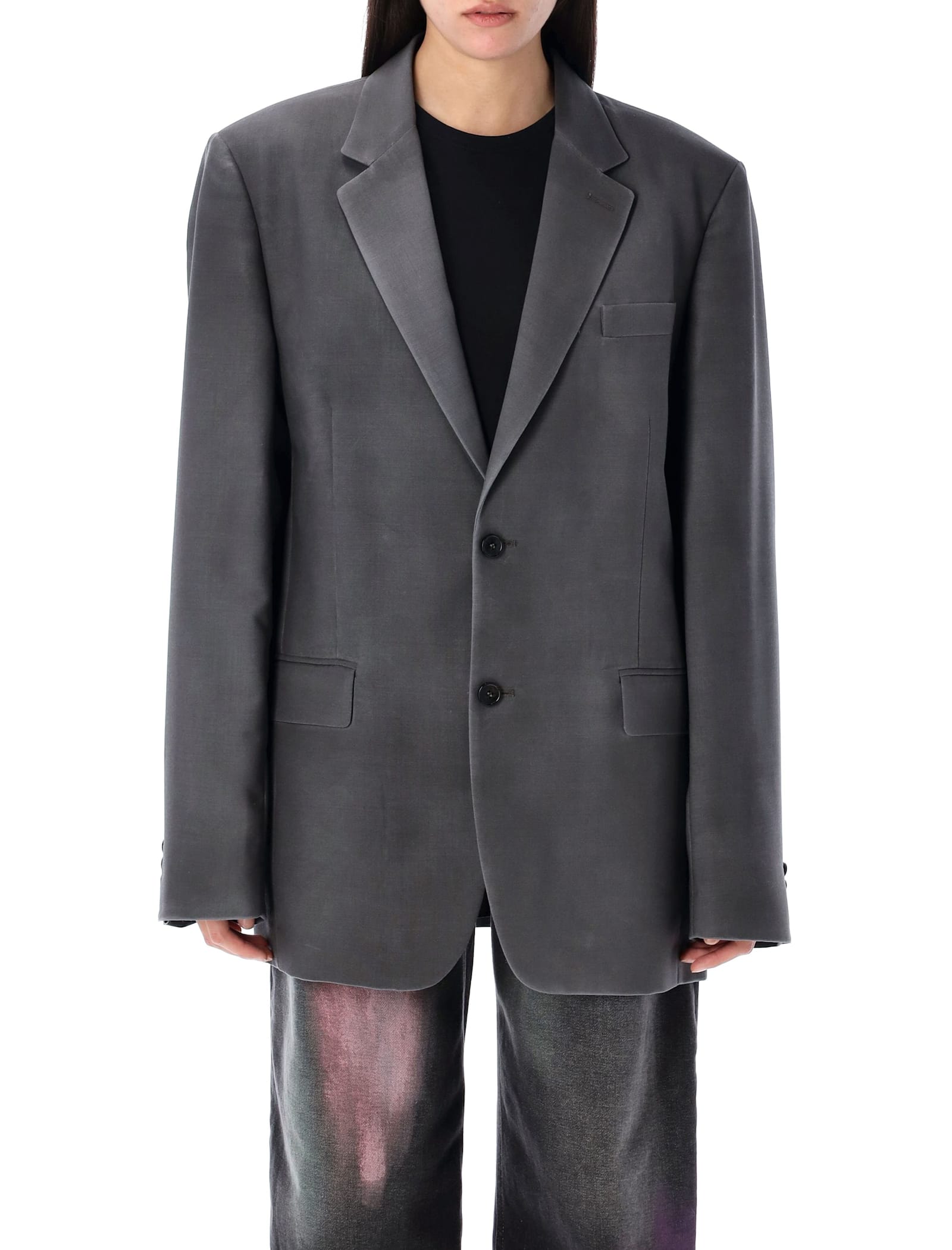 MAISON MARGIELA MAHAIR WOOL SUIT JACKET