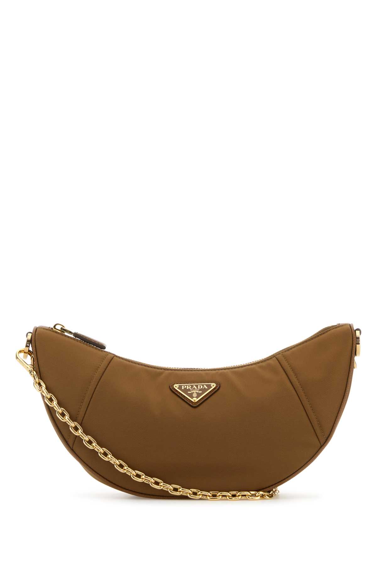 Prada Womens Brown Re-nylon Brand-plaque Shoulder Bag In Brown