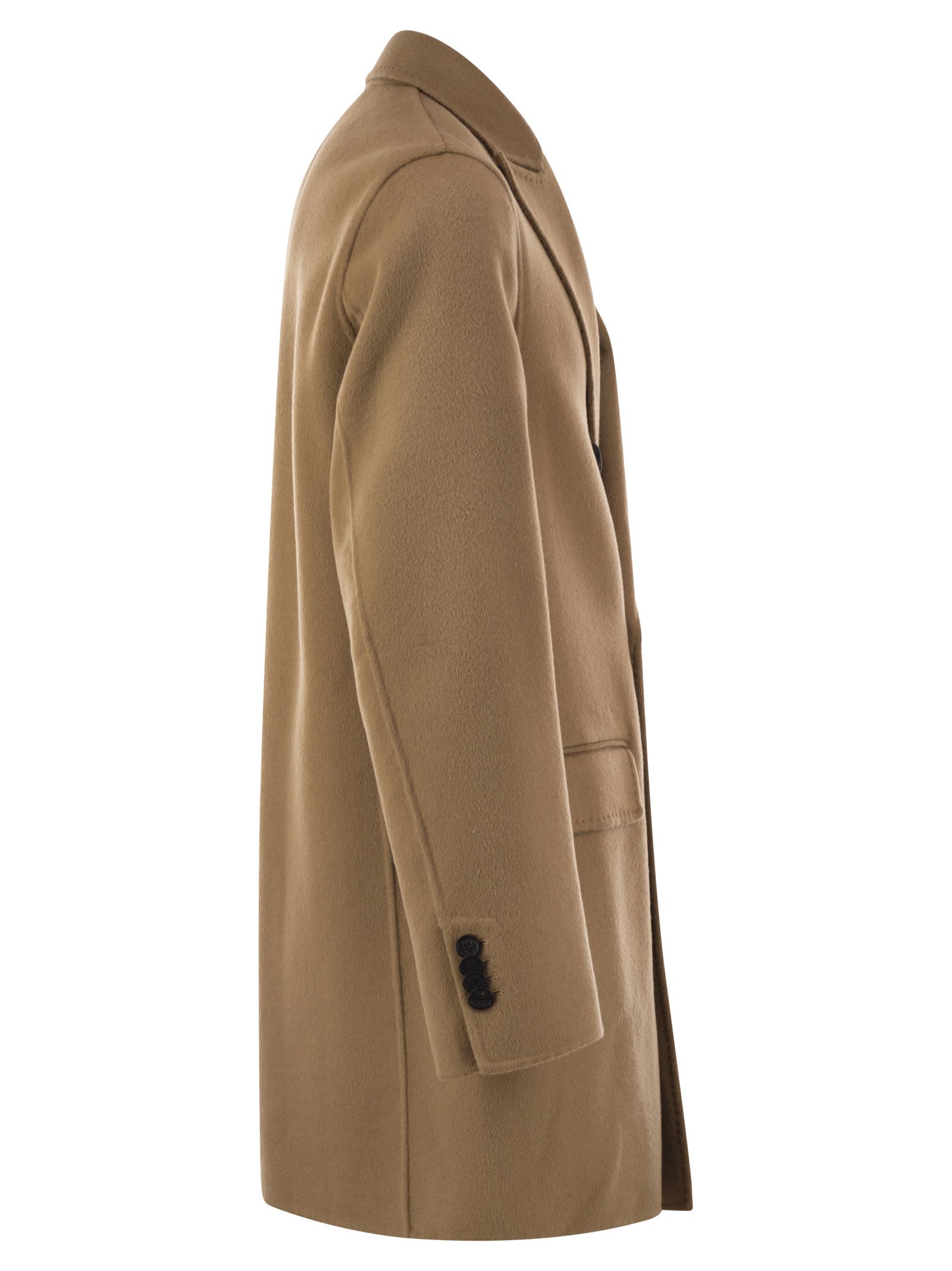 Paltò Paltó Gregorio - Double-breasted With Double Lance Lapels In Camel