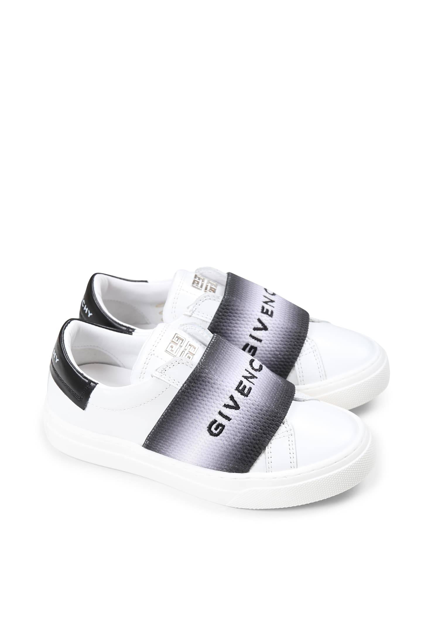 Givenchy White Sneakers For Kids With Logo In White