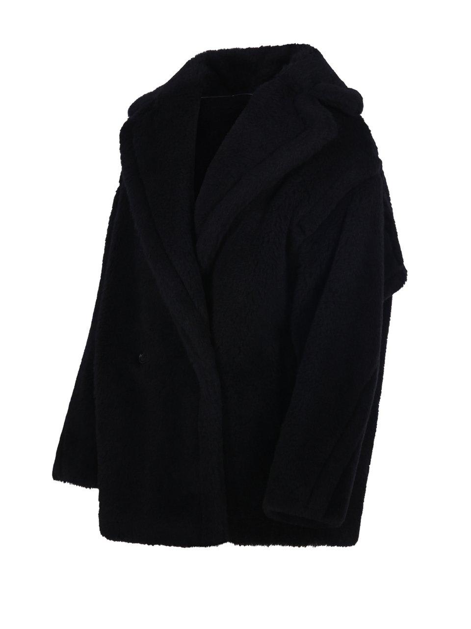 Shop Max Mara Olga Teddy Coat In Nero