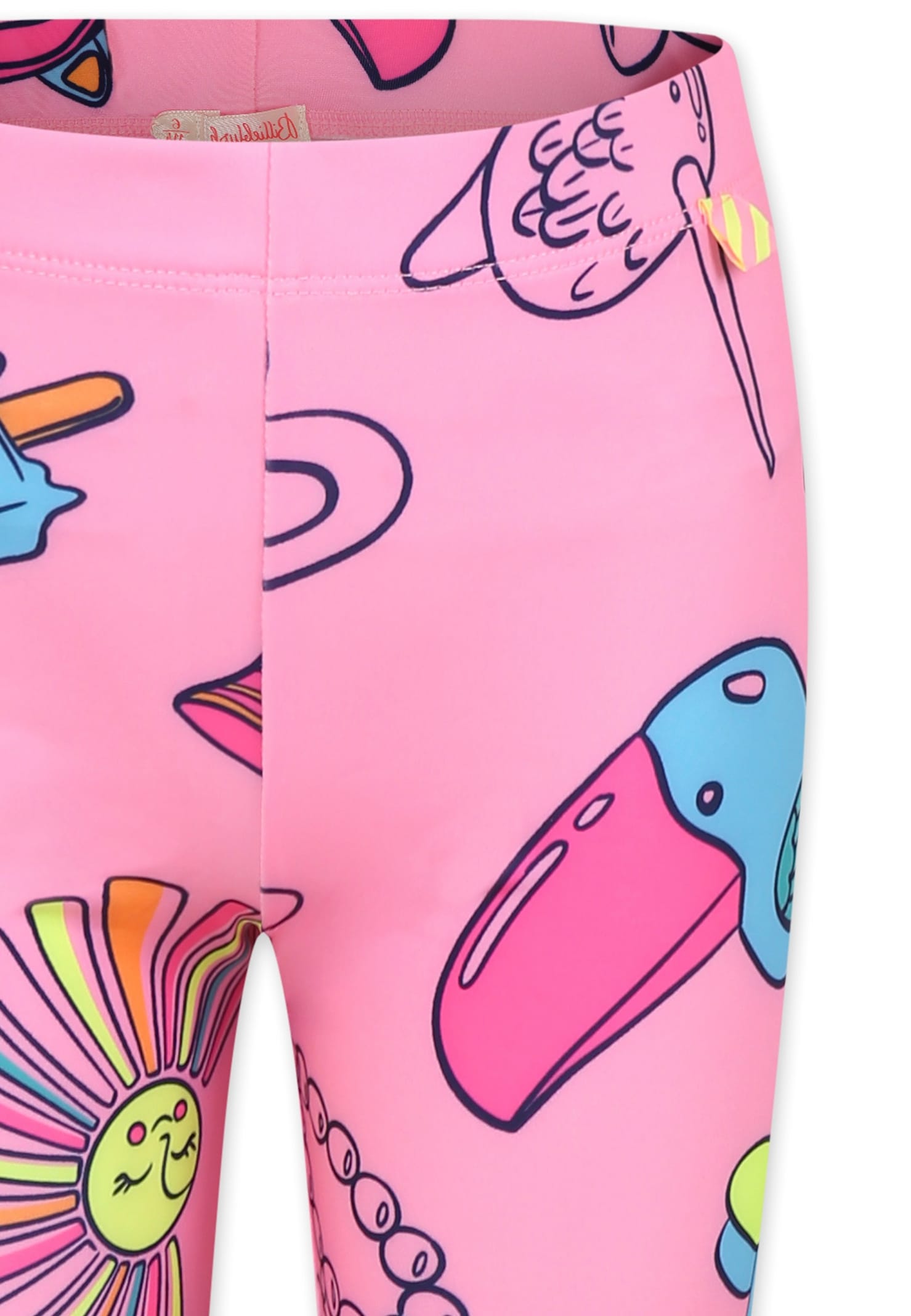 Billieblush Pink Shorts For Girl With Print In Pink