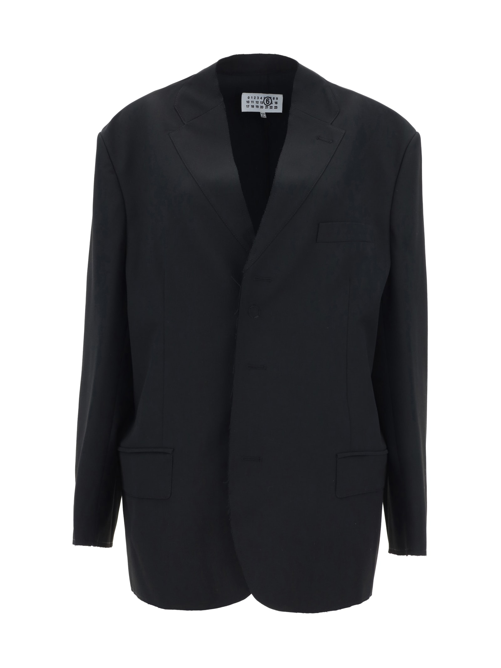 Shop Mm6 Maison Margiela Blazer Jacket In Black