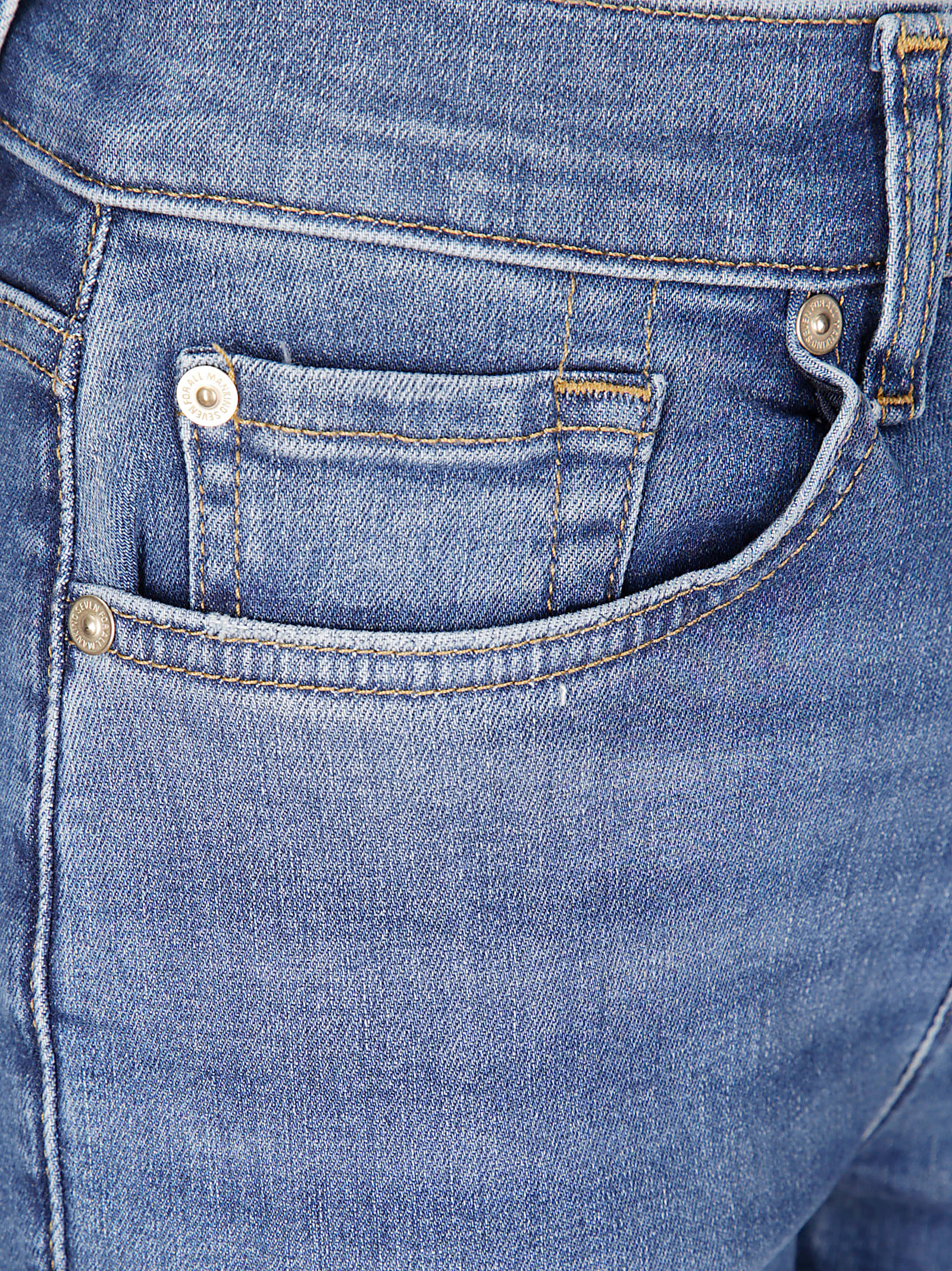 7 For All Mankind Mid-rise Skinny Cropped Denim Trousers In Blue