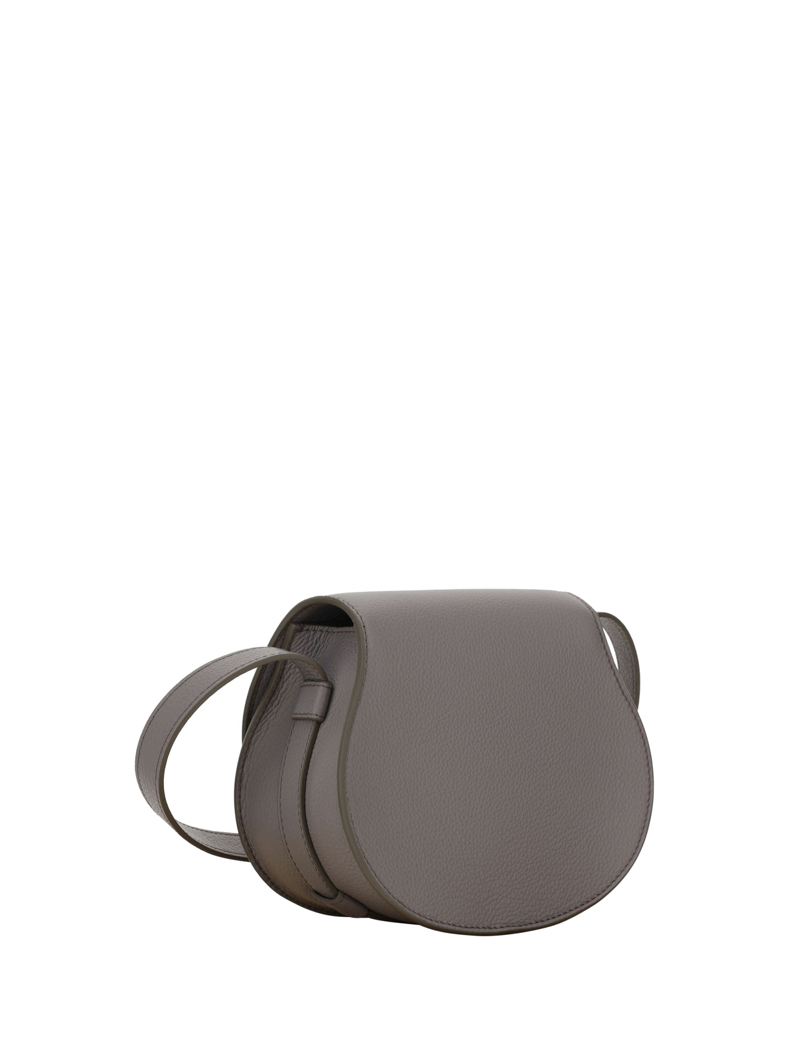 Shop Chloé Marcie Shoulder Bag In Cashmere Grey