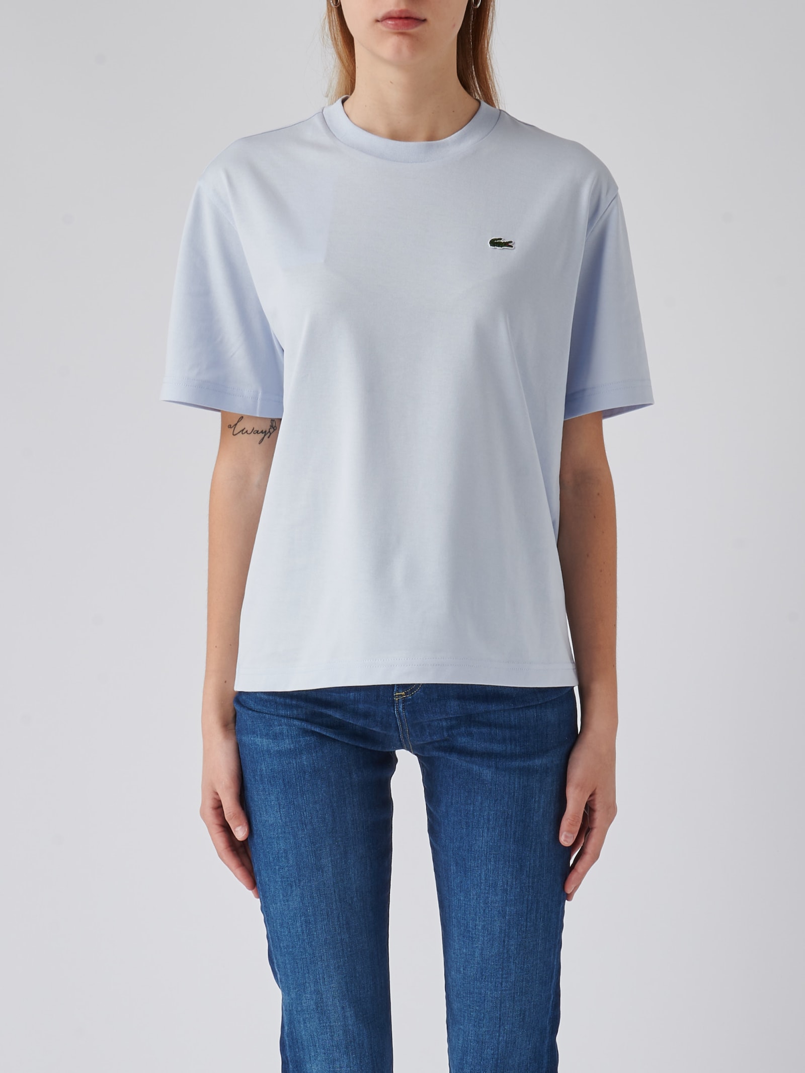 Lacoste Cotton T-shirt In Blue
