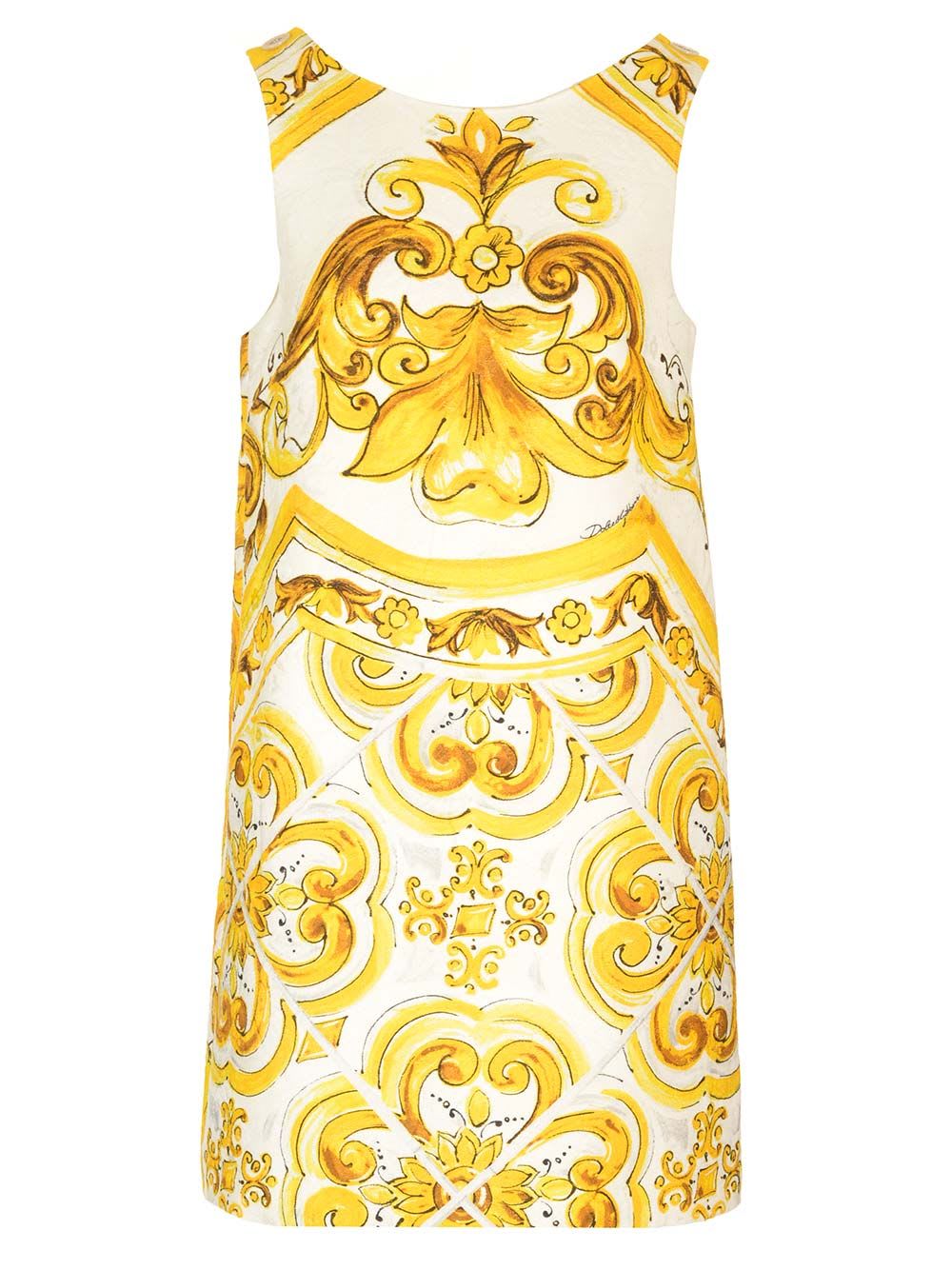 Shop Dolce & Gabbana Short Dress In Yellow