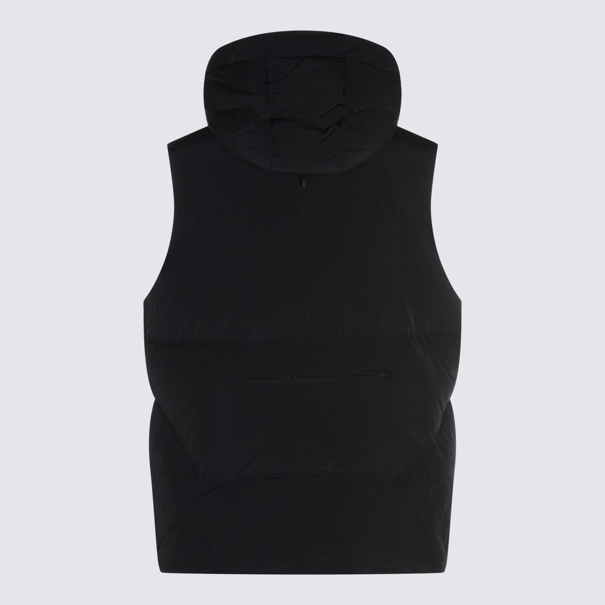 Jg1 Yves Salomon Black Padded Hooded Vest In Black