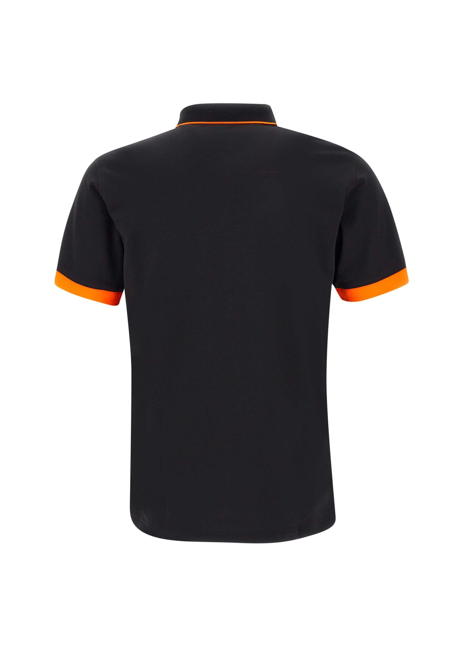 Shop Sun 68 Small Stripe Cotton Polo Shirt In Black