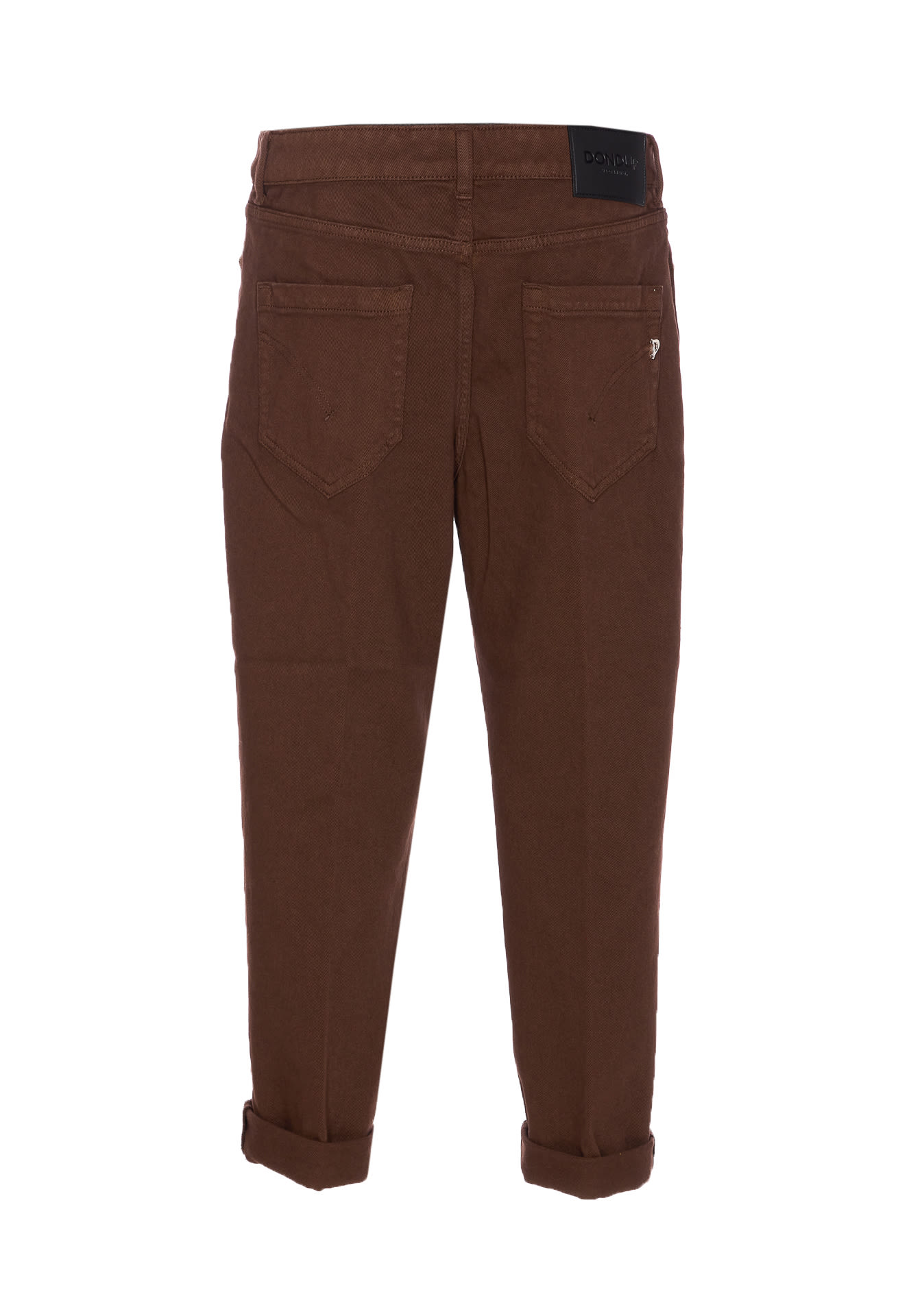 Dondup Trousers With Rolled Cuffs And Pockets In Red