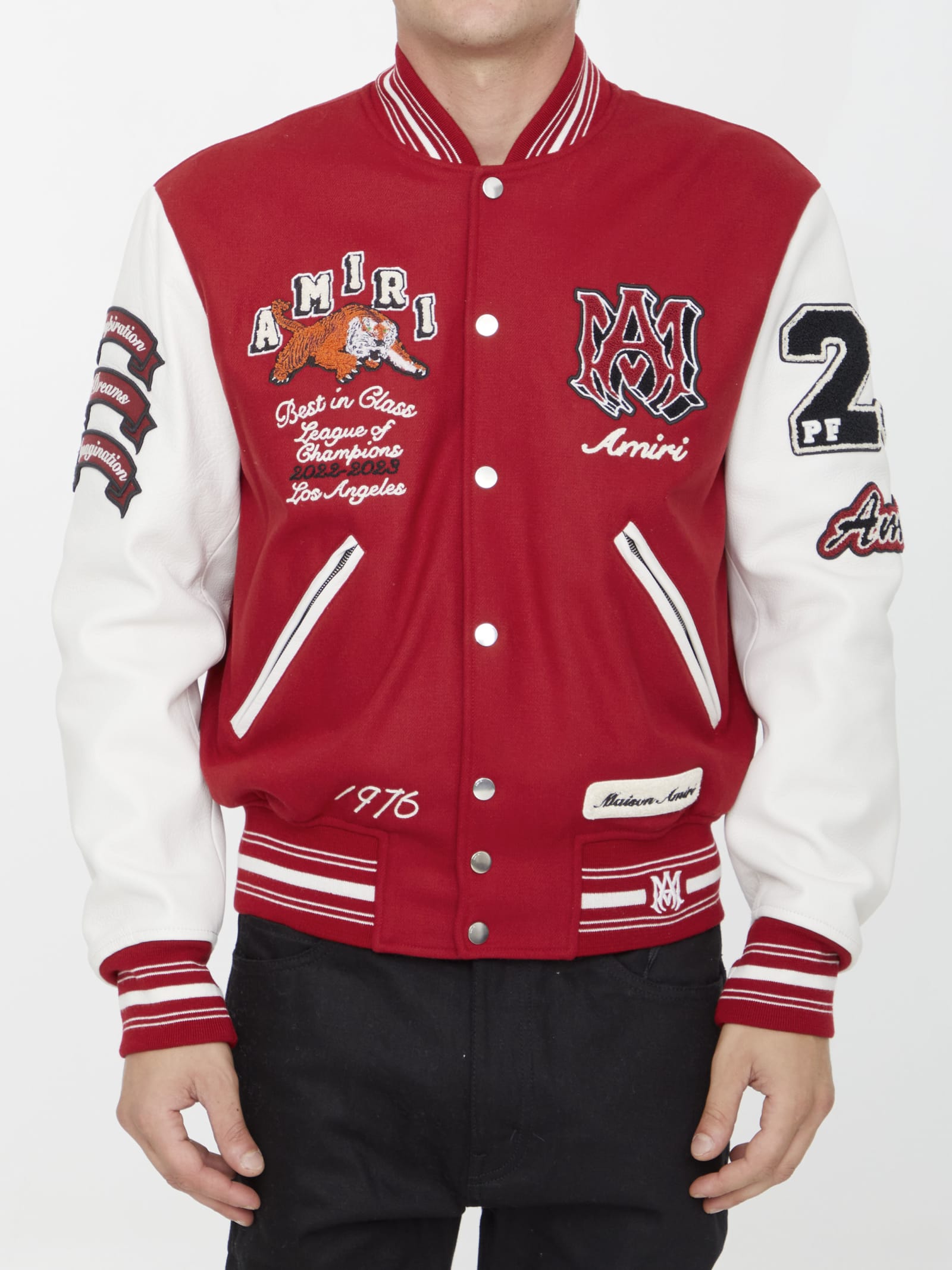 Off-White and The Chicago Bulls Varsity Jacket Featuring 2022-2023